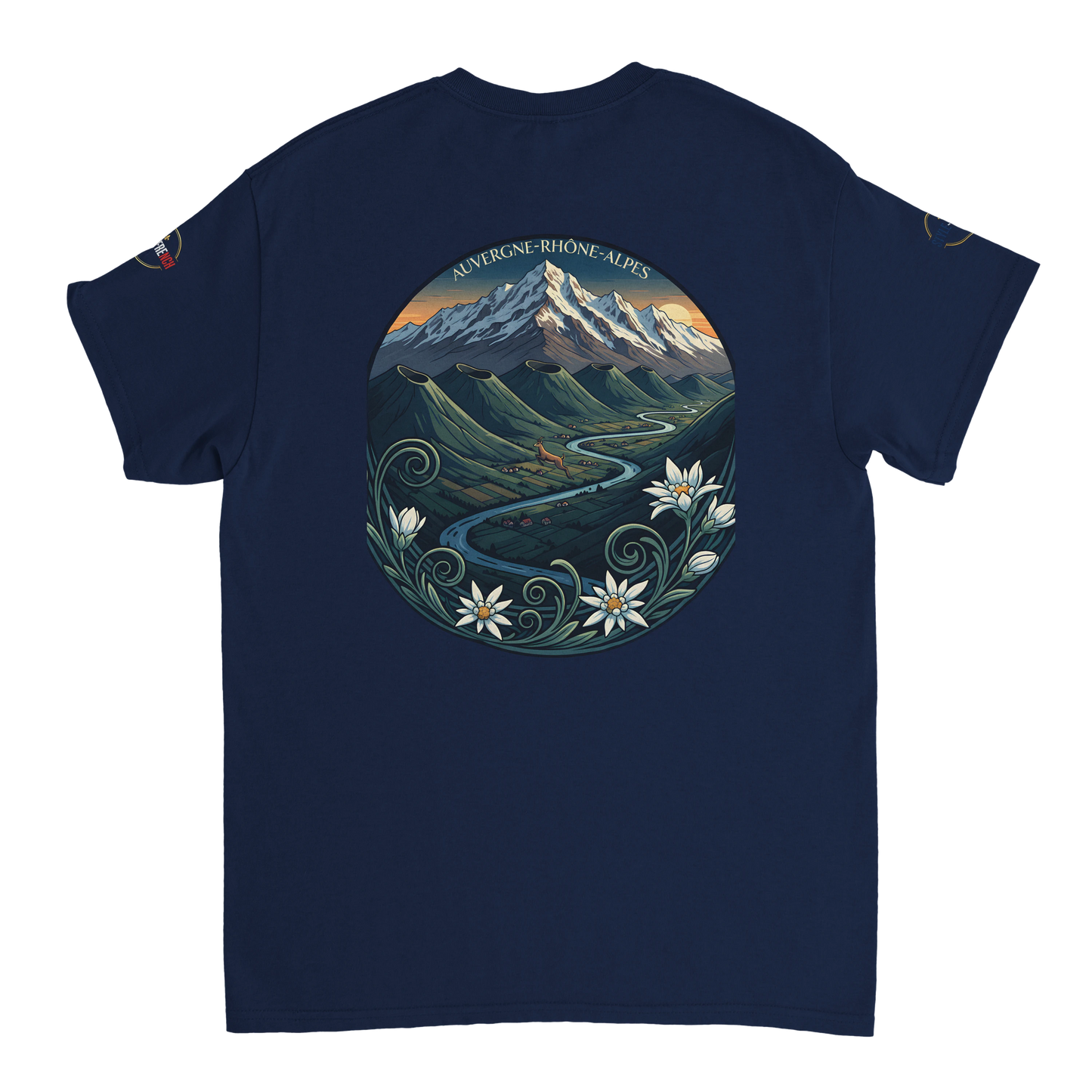 T-Shirt  Auvergne -Rhône -Alpes – Coupe Confortable et Durable