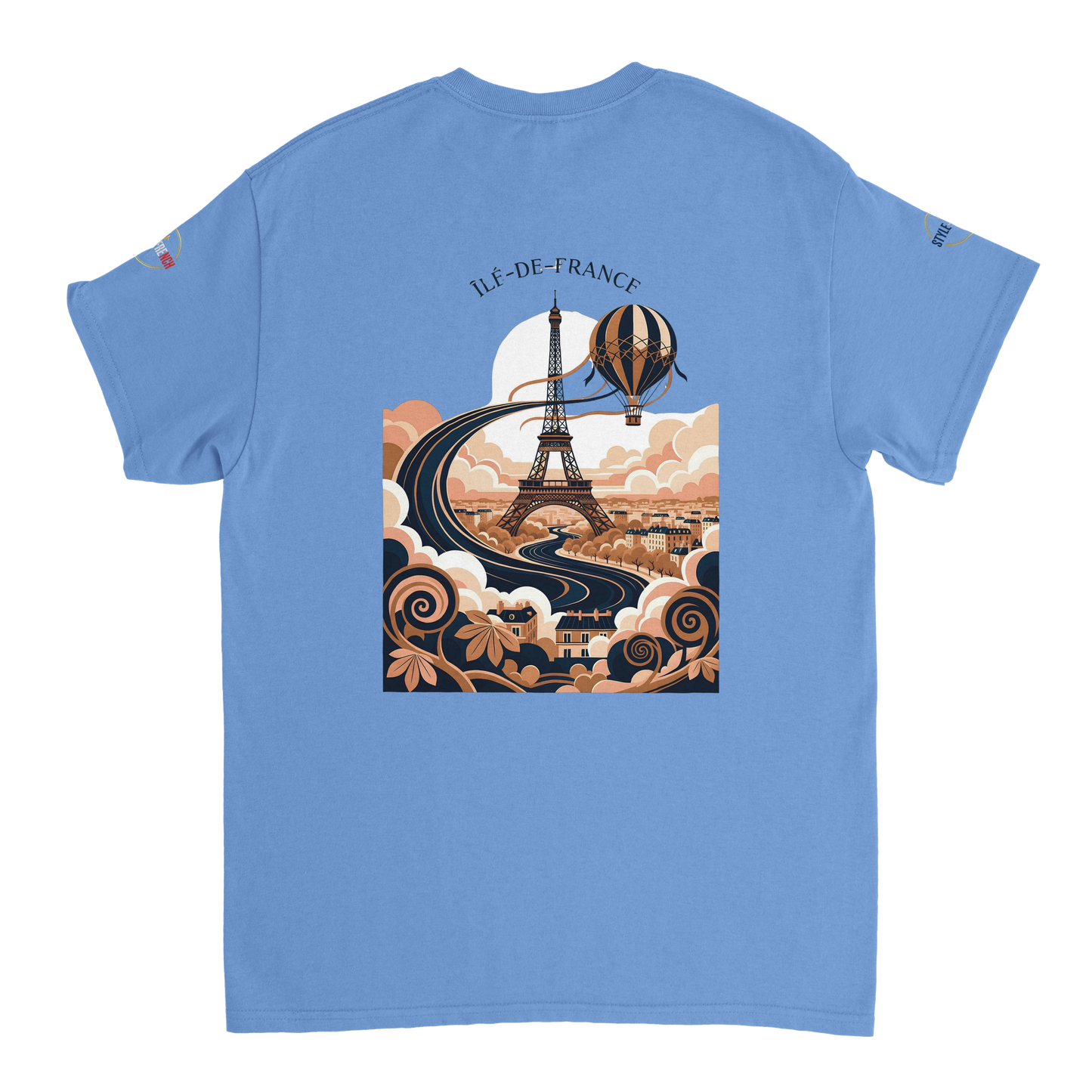 T-shirt Unisexe Île-de-France – Coton Épais à Coupe Classique