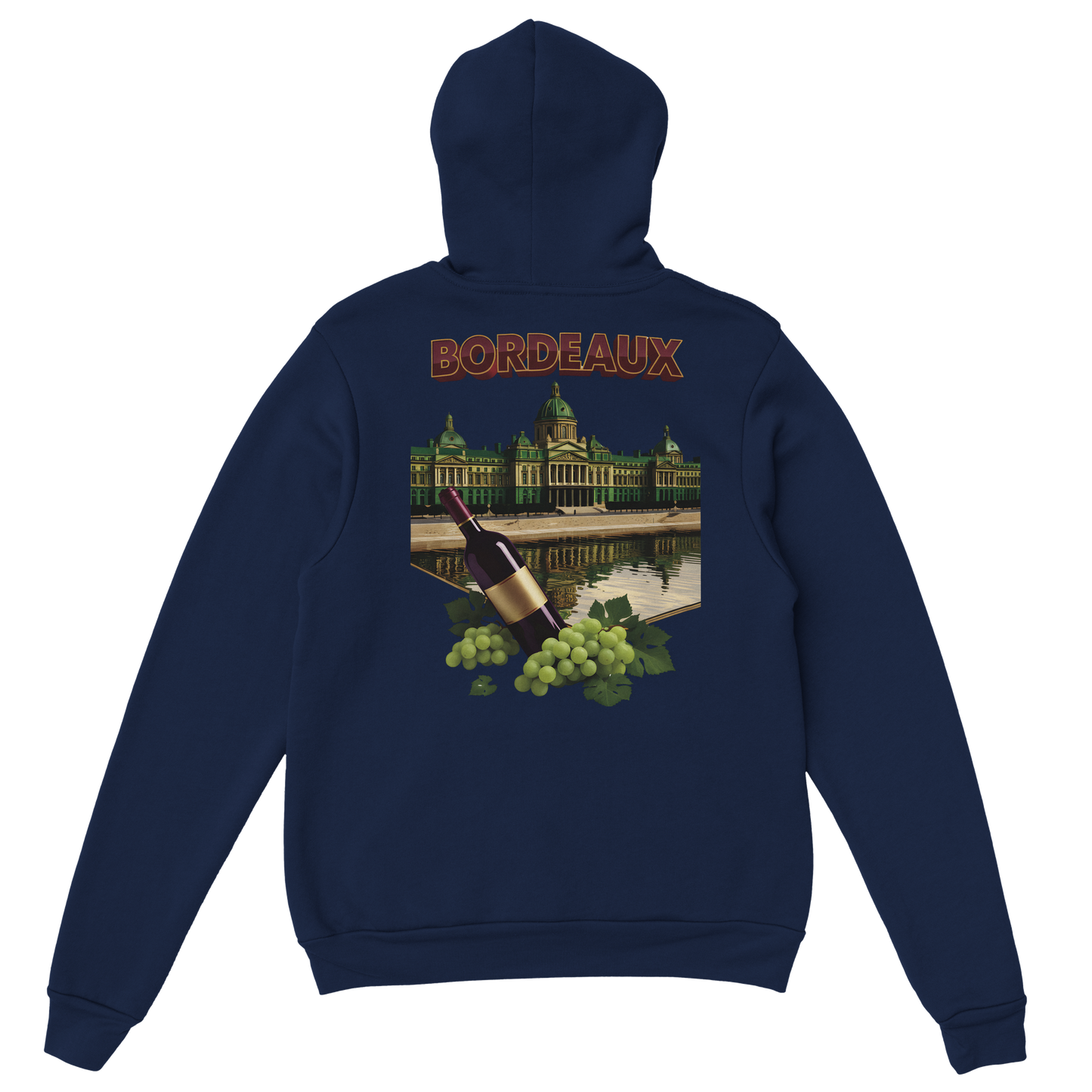 Sweat à capuche unisexe bordeaux Ville de France - Confort premium