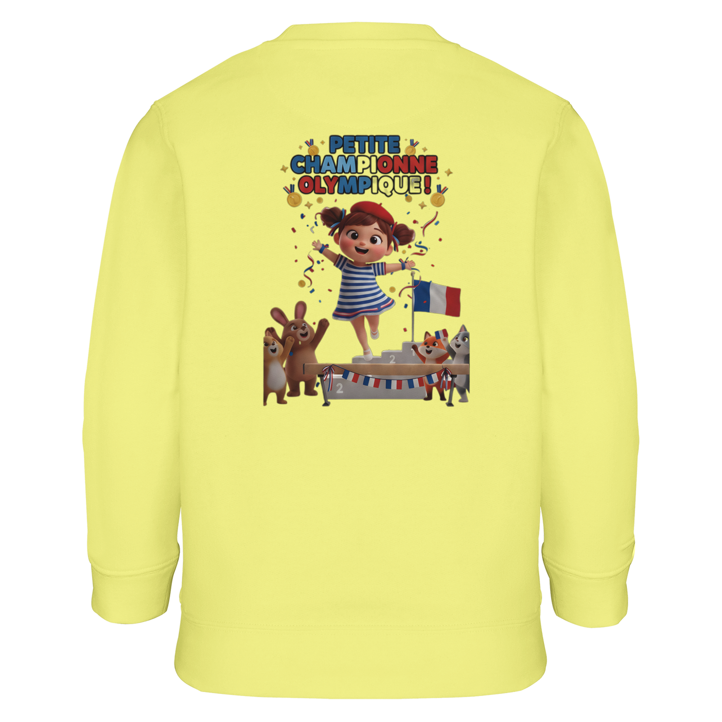 Sweat-shirt fille Petite Championne Olympique – Confort Éco-Responsable