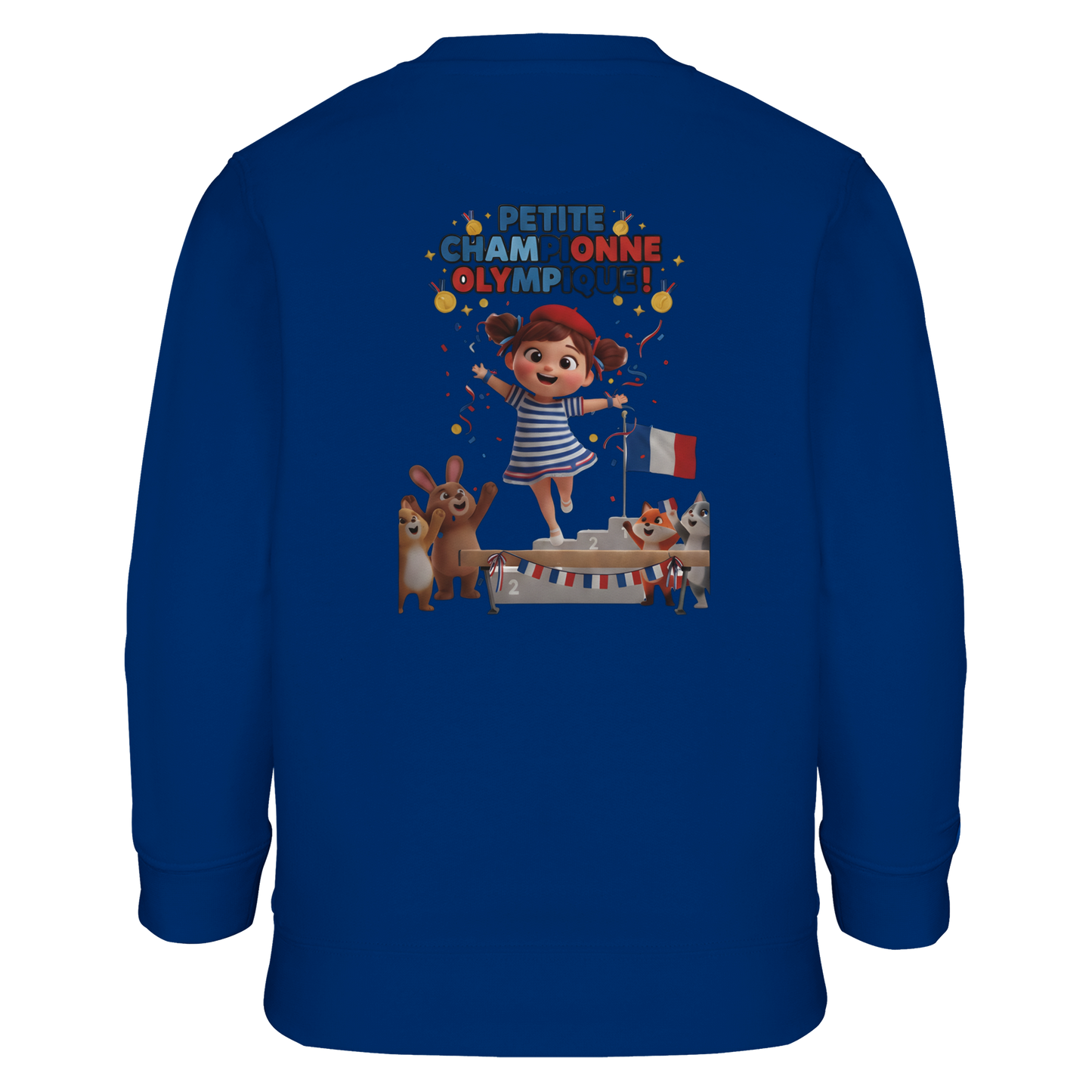 Sweat-shirt fille Petite Championne Olympique – Confort Éco-Responsable