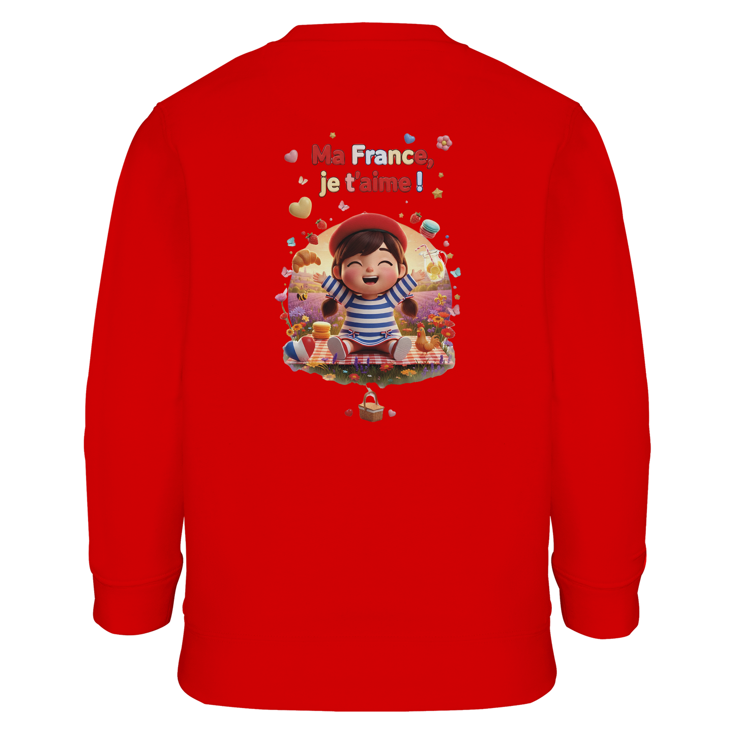 Ma France Je T'aime Sweat-shirt pour Enfant - Coton Bio Confortable