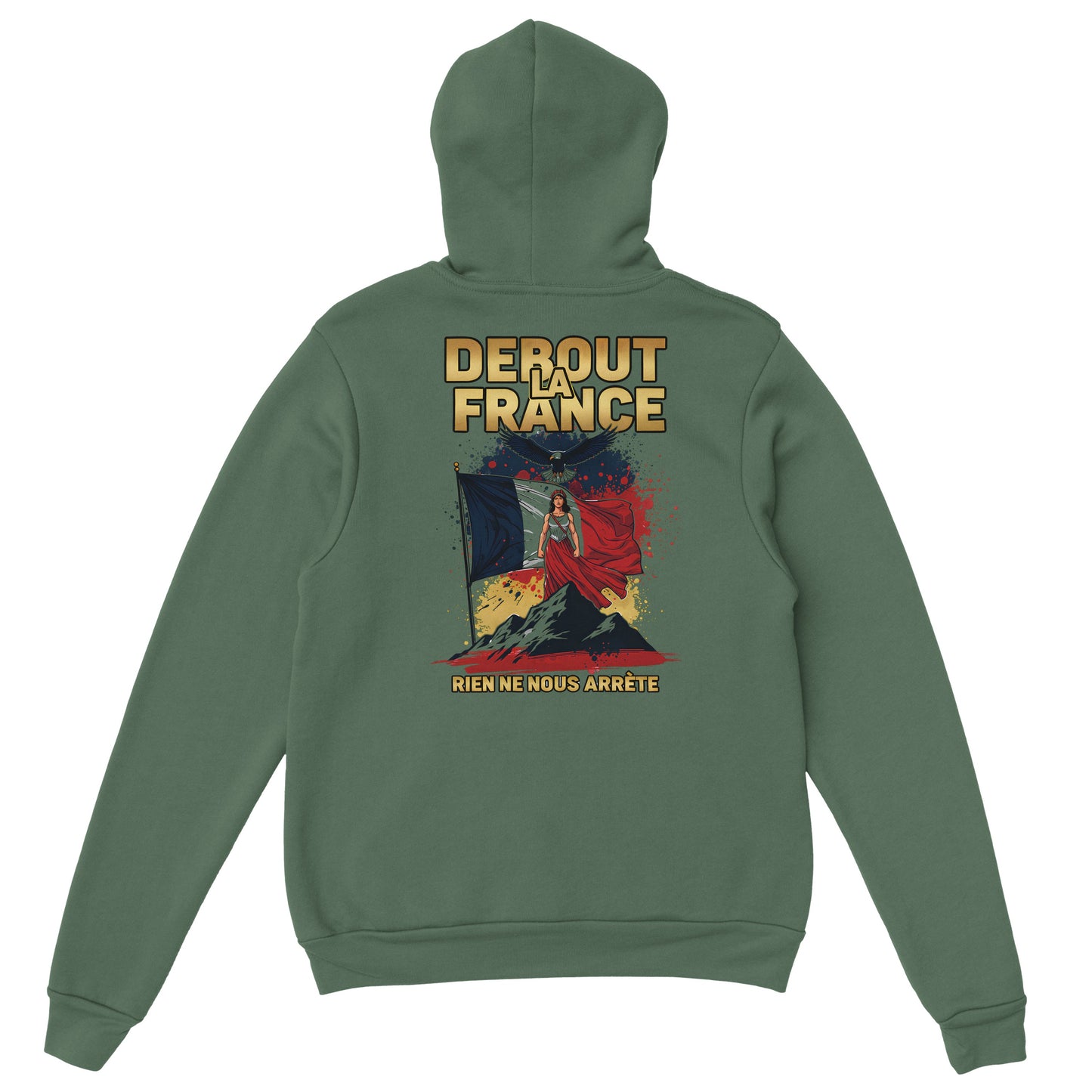 Sweat à capuche femme Debout la France - Hoodie en coton mélangé premium