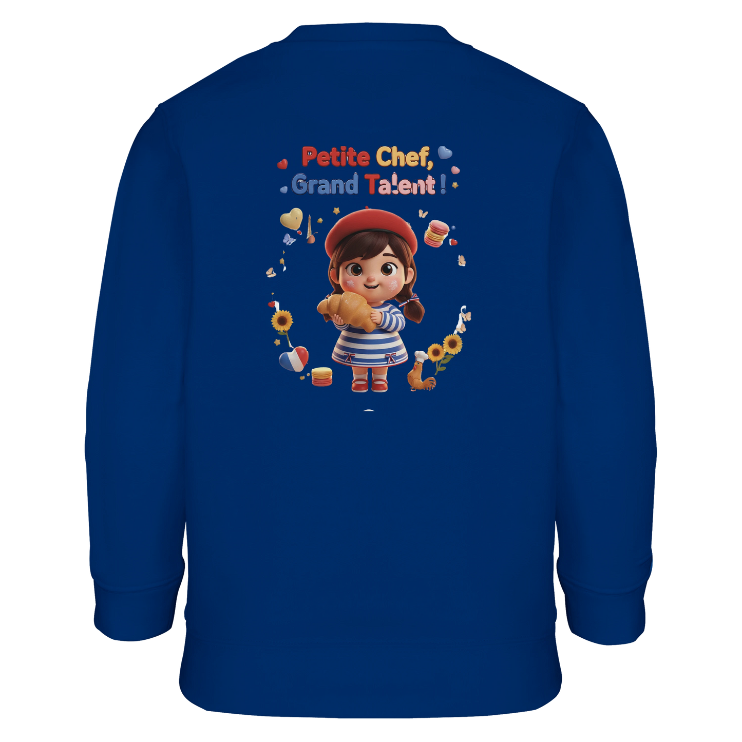 Sweat-shirt fille "Petite Chef, Grand Talent" – Coton Écoresponsable