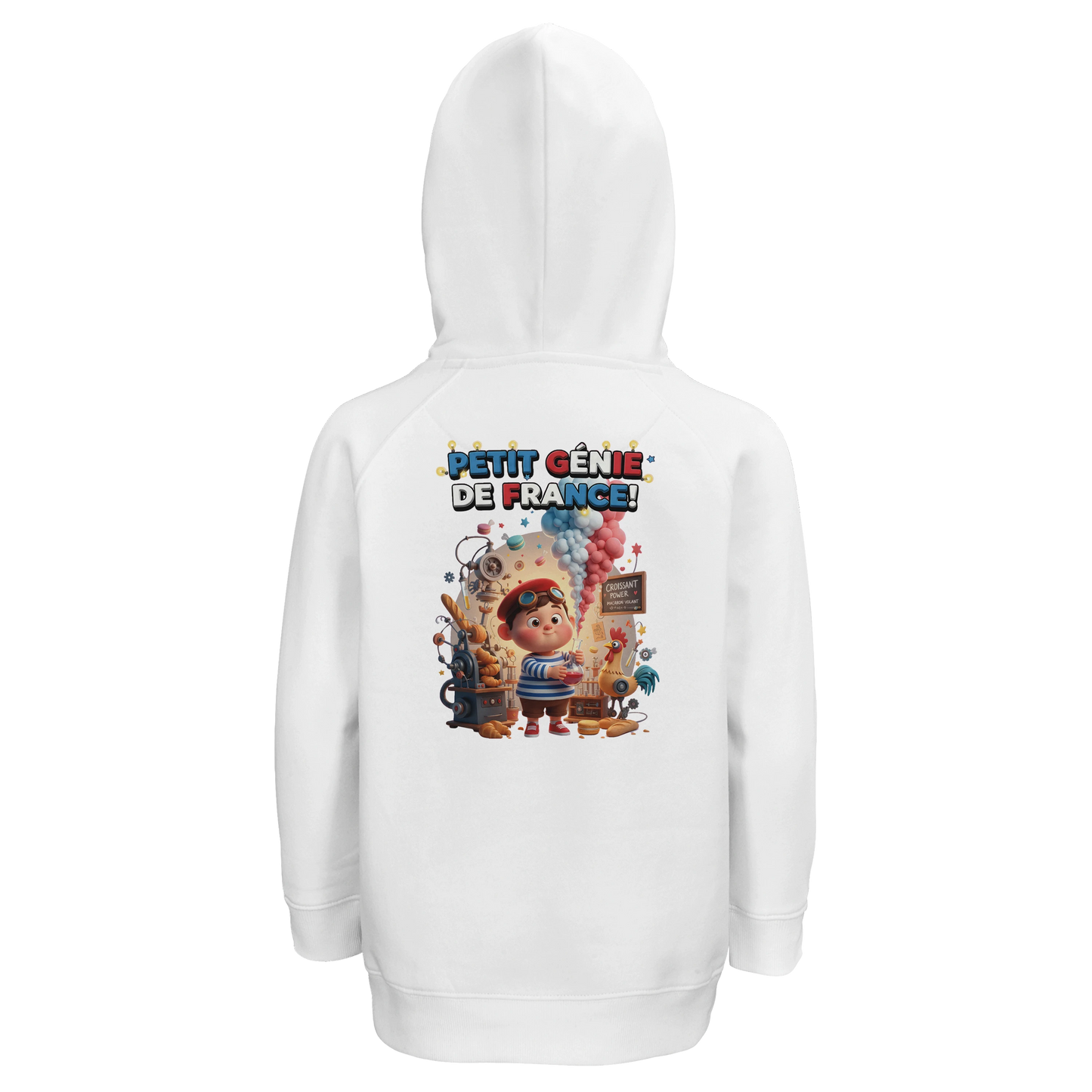 Sweat à capuche enfant - Petit Génie Français - Coton Bio