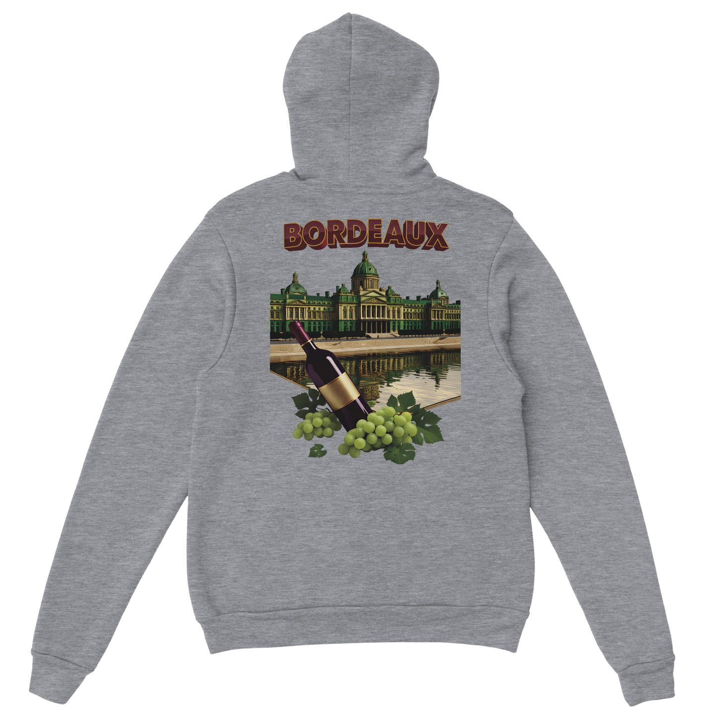 Sweat à capuche unisexe bordeaux Ville de France - Confort premium