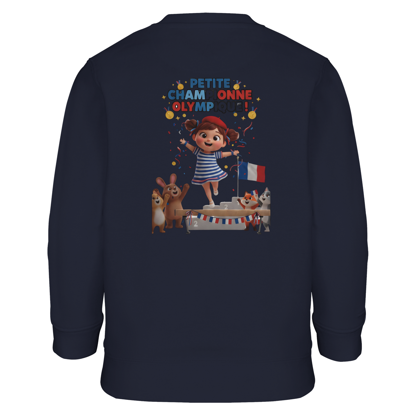 Sweat-shirt fille Petite Championne Olympique – Confort Éco-Responsable