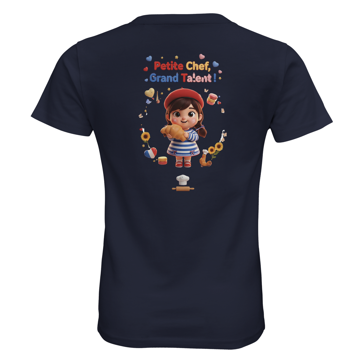 T-Shirt fille 'Petite Chef Grand Talent' – 100% Coton Bio