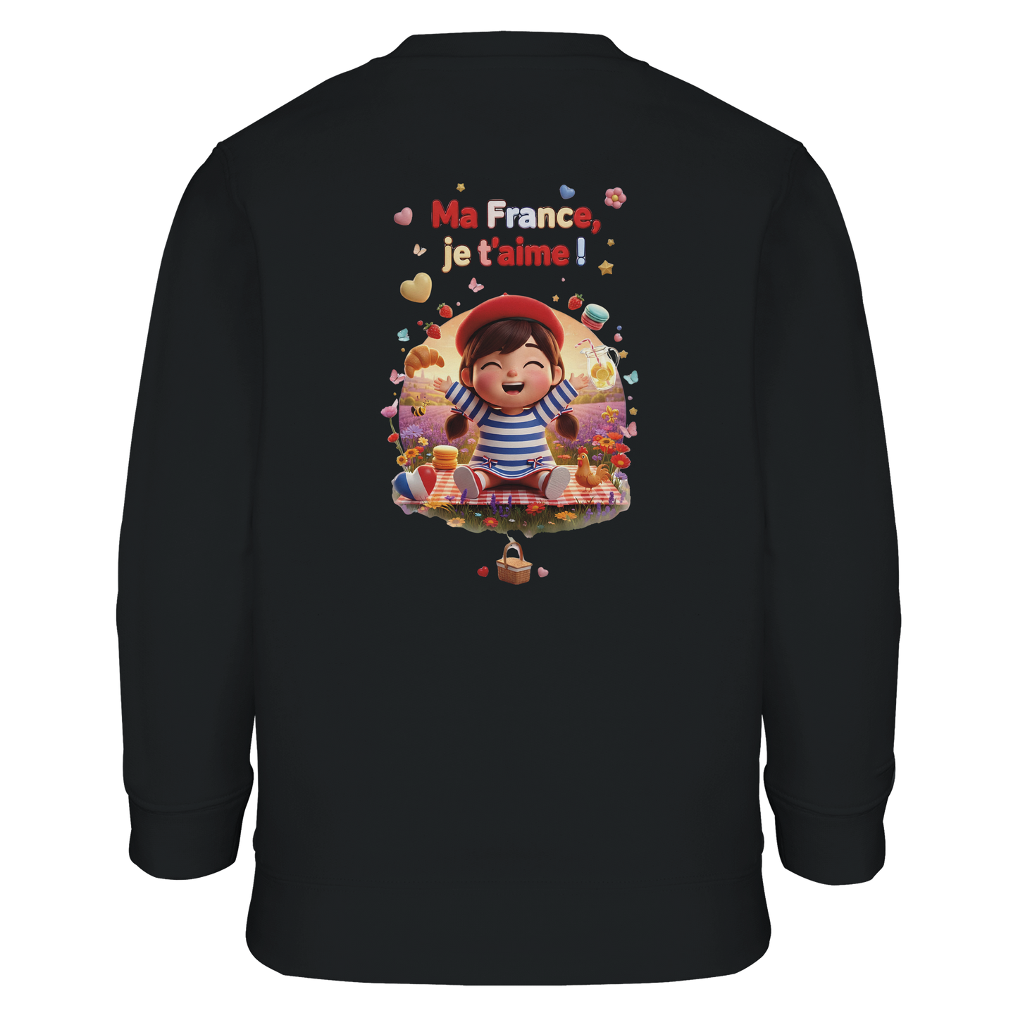 Ma France Je T'aime Sweat-shirt pour Enfant - Coton Bio Confortable