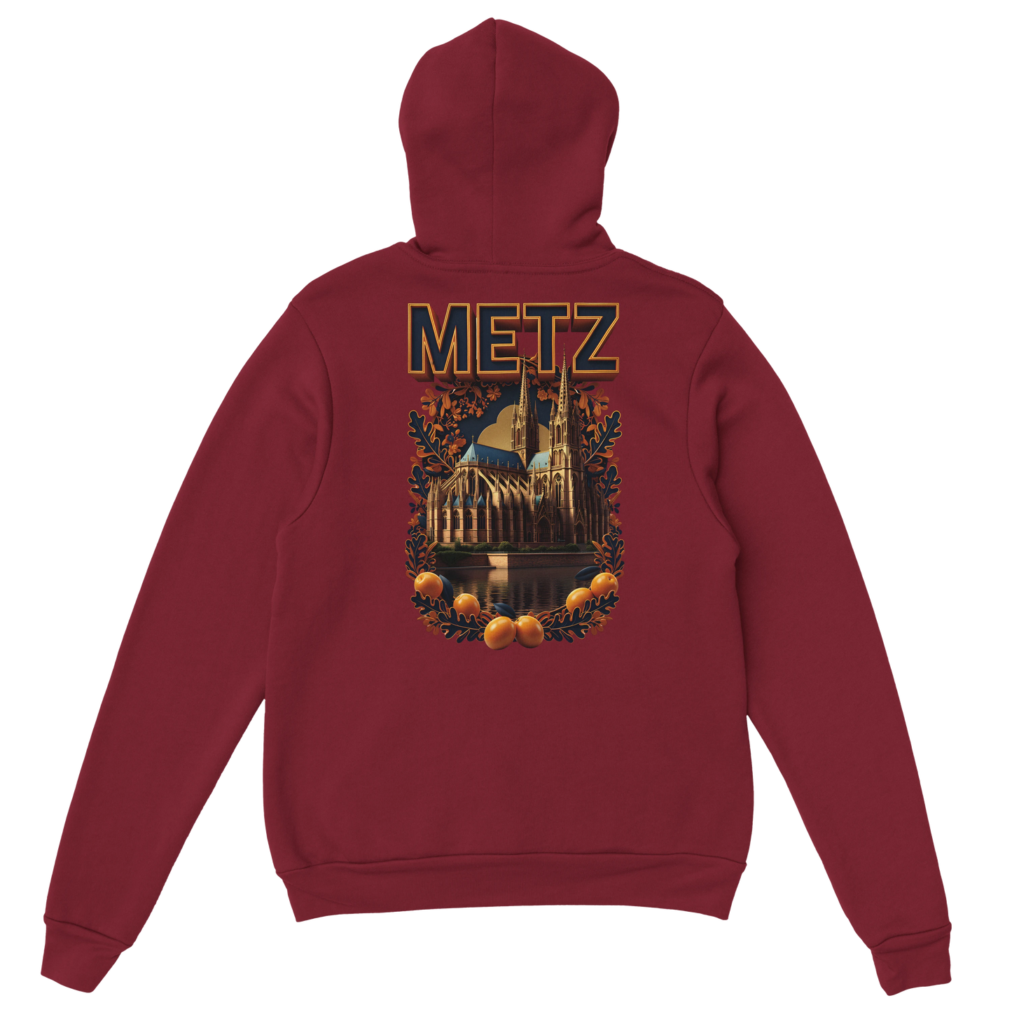 Sweat à capuche unisexe Metz - Ville de France - Design Premium