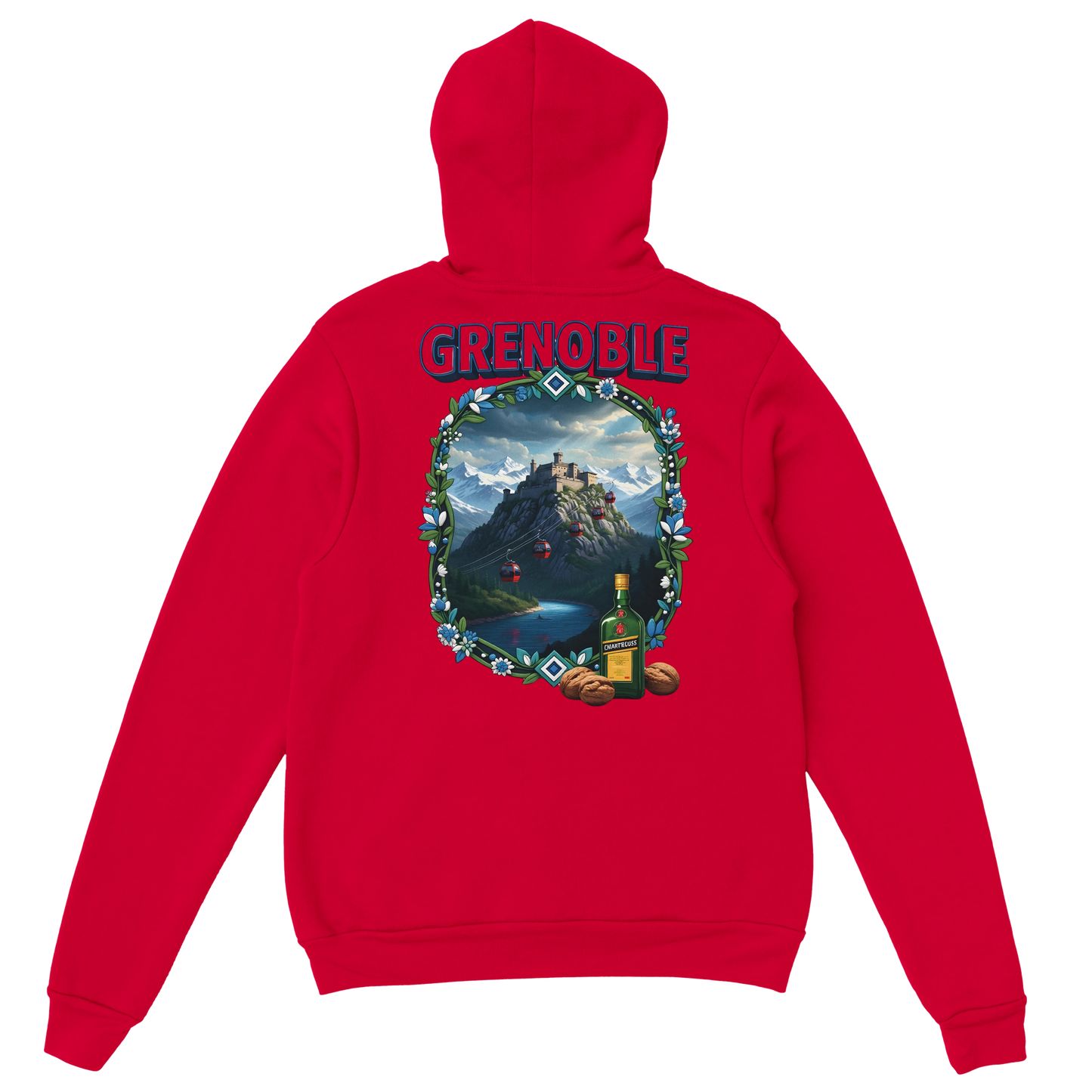 Sweat à capuche Grenoble - Collection Ville de France - Unisexe Premium