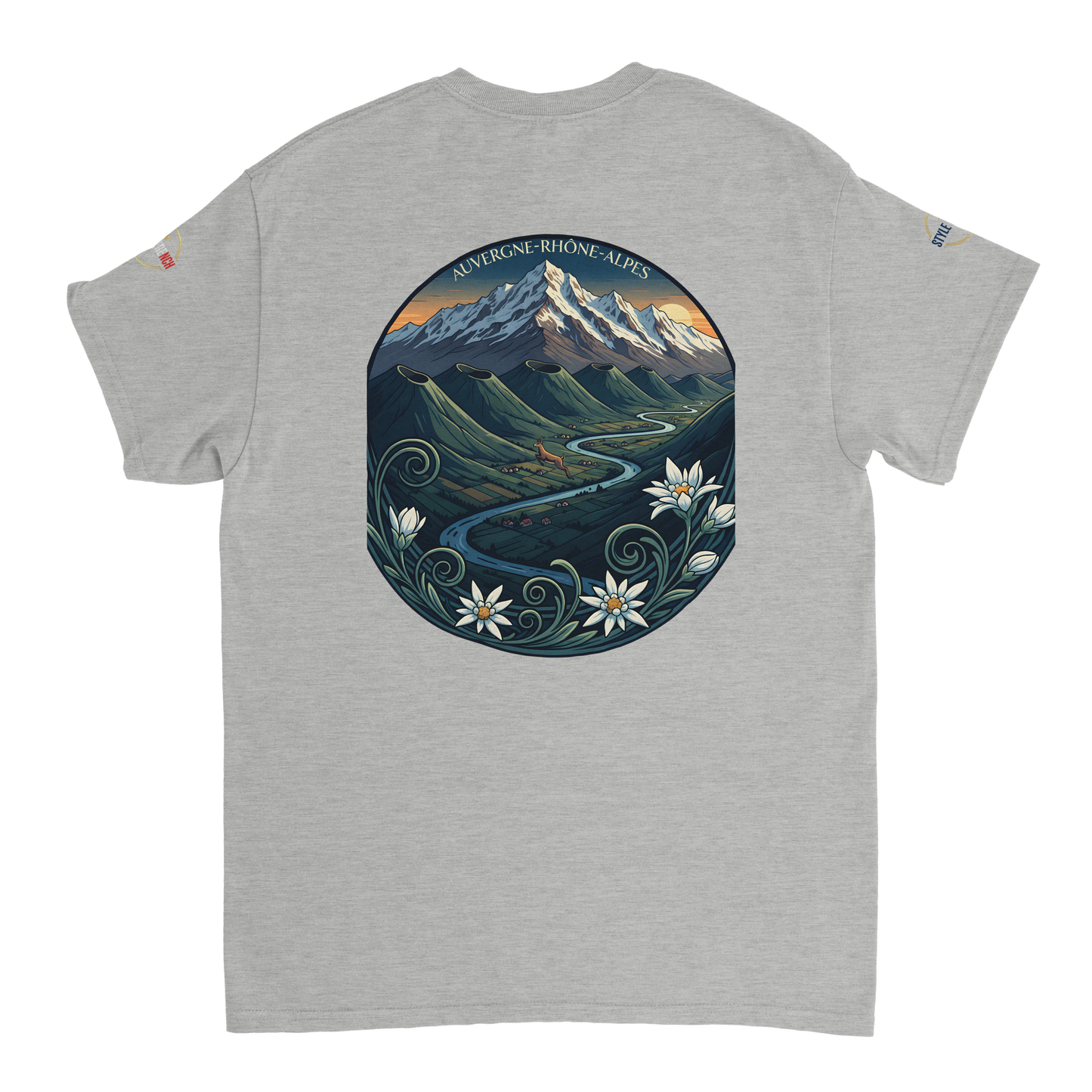T-Shirt  Auvergne -Rhône -Alpes – Coupe Confortable et Durable