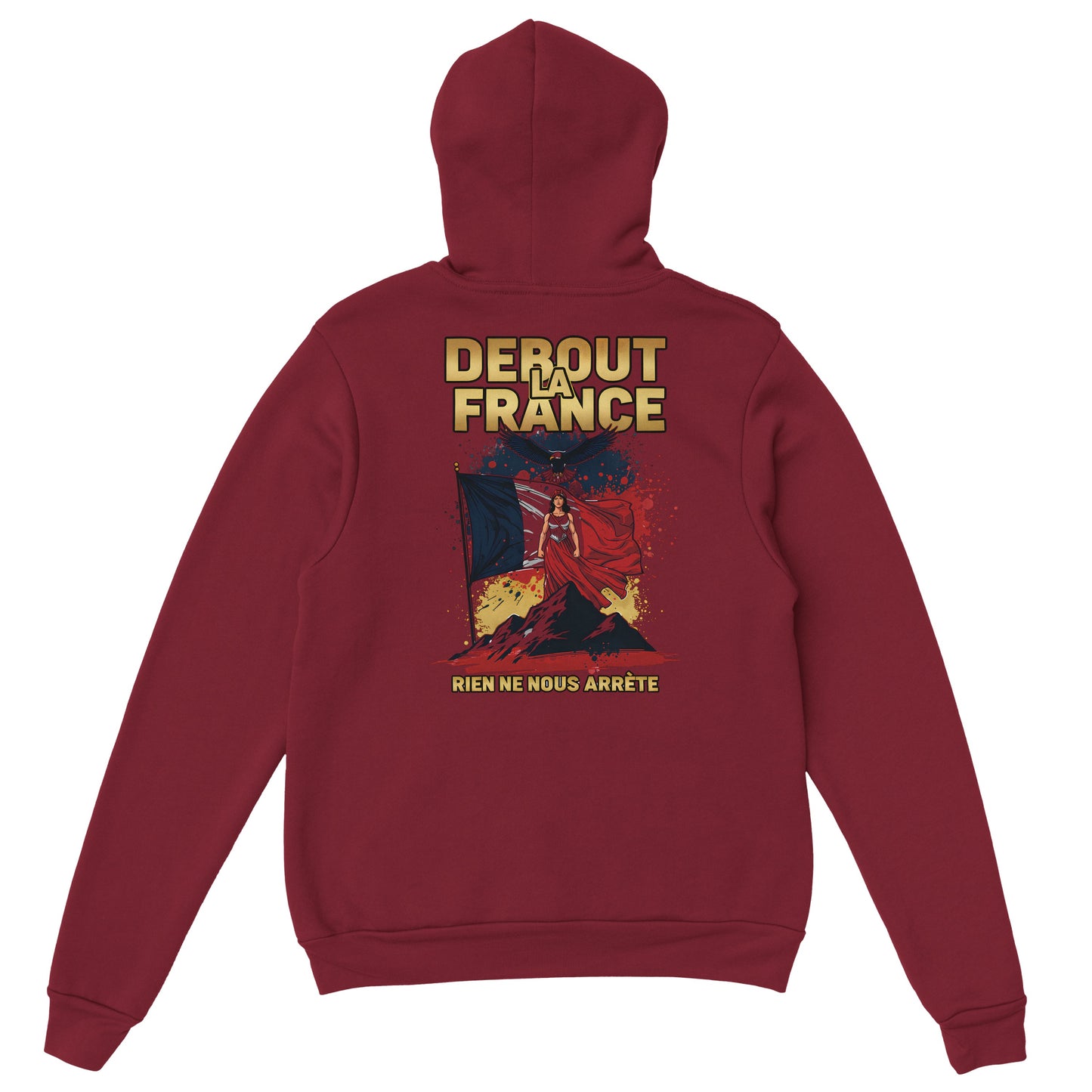 Sweat à capuche femme Debout la France - Hoodie en coton mélangé premium