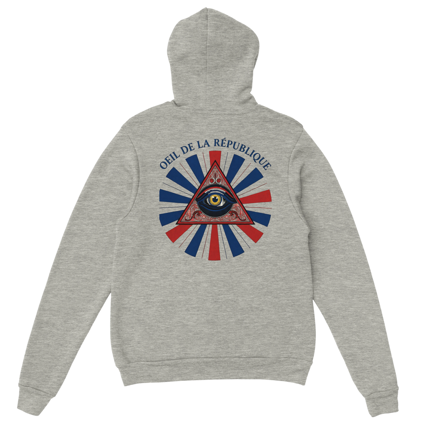 Sweat à capuche Homme - Design Œil de la République - Premium Confort