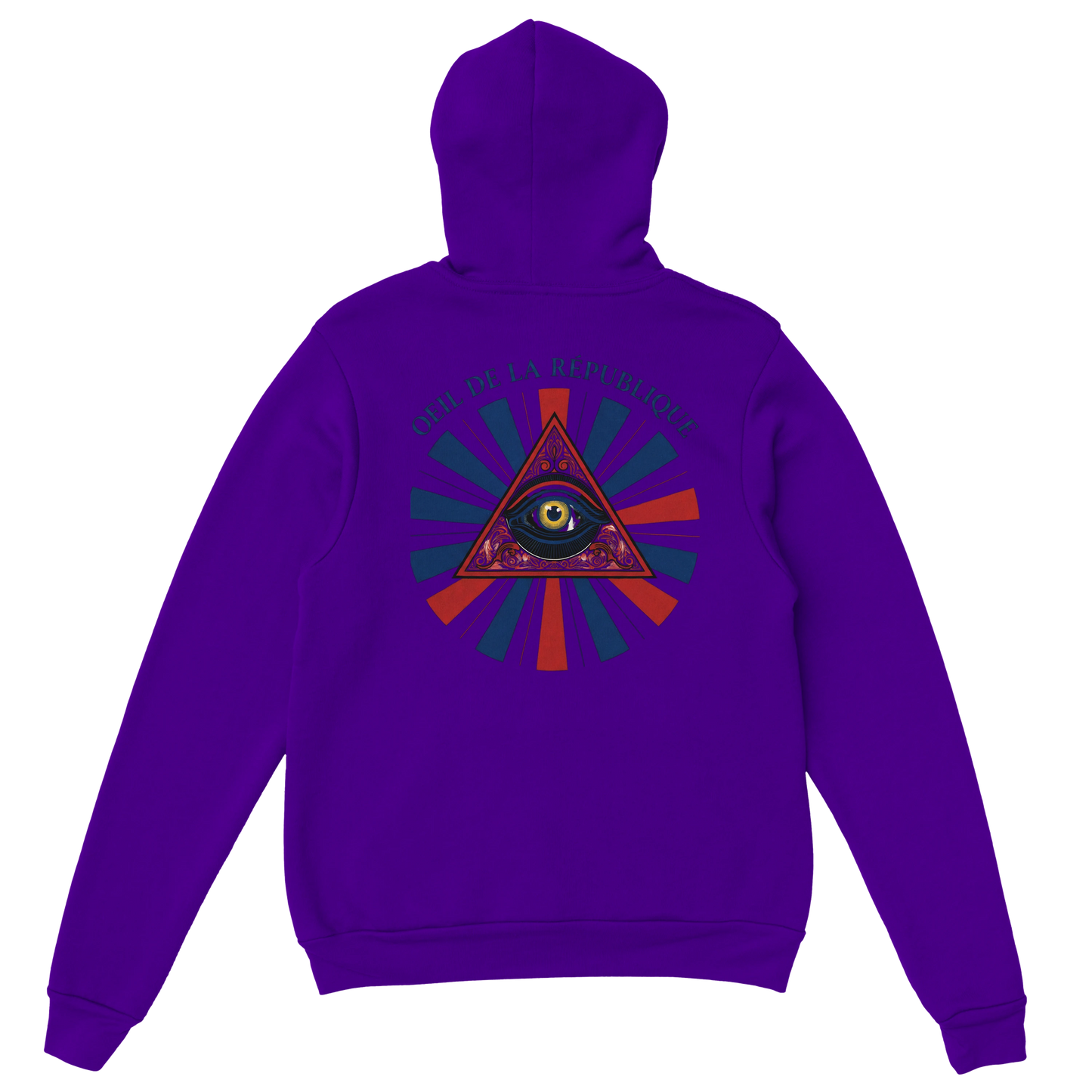 Sweat à capuche Homme - Design Œil de la République - Premium Confort