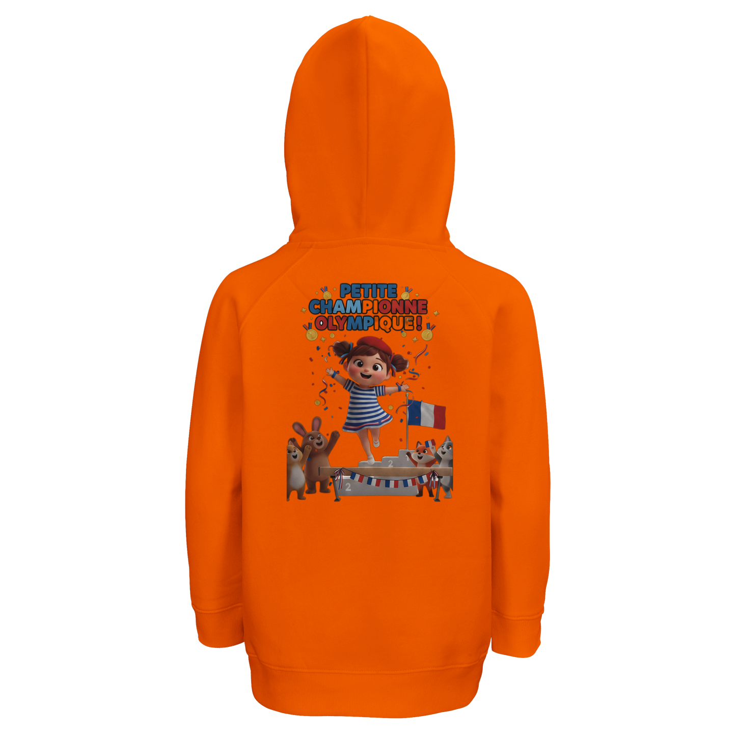 Sweat à capuche enfant - Petite Championne Olympique - Coton Bio