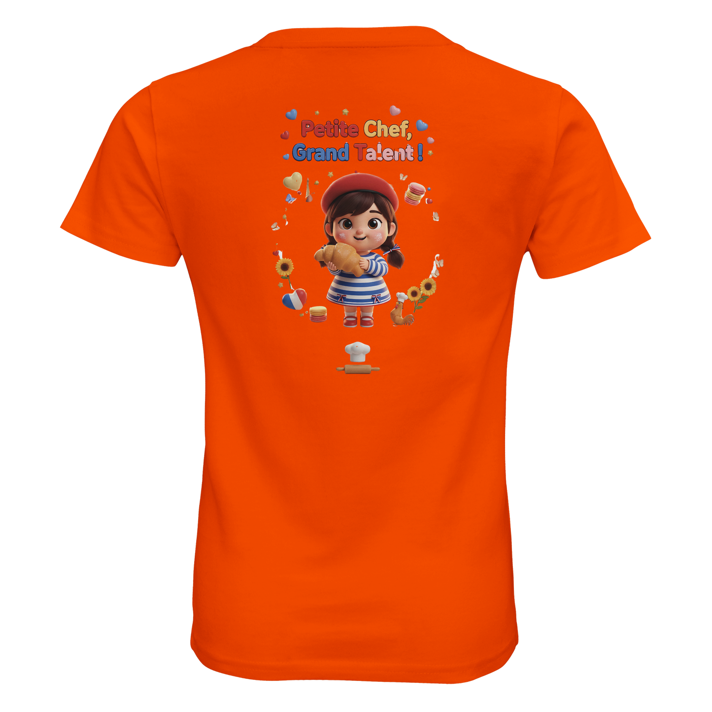 T-Shirt fille 'Petite Chef Grand Talent' – 100% Coton Bio