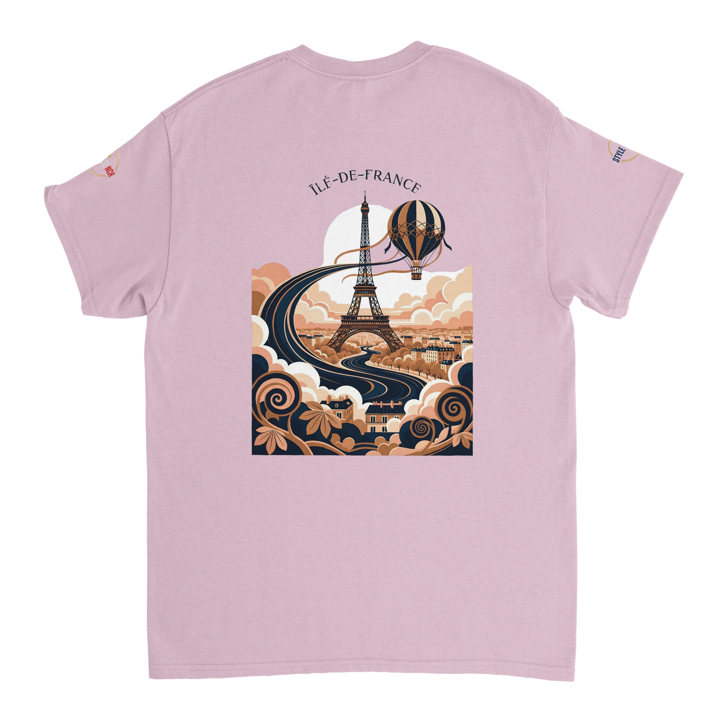 T-shirt Unisexe Île-de-France – Coton Épais à Coupe Classique