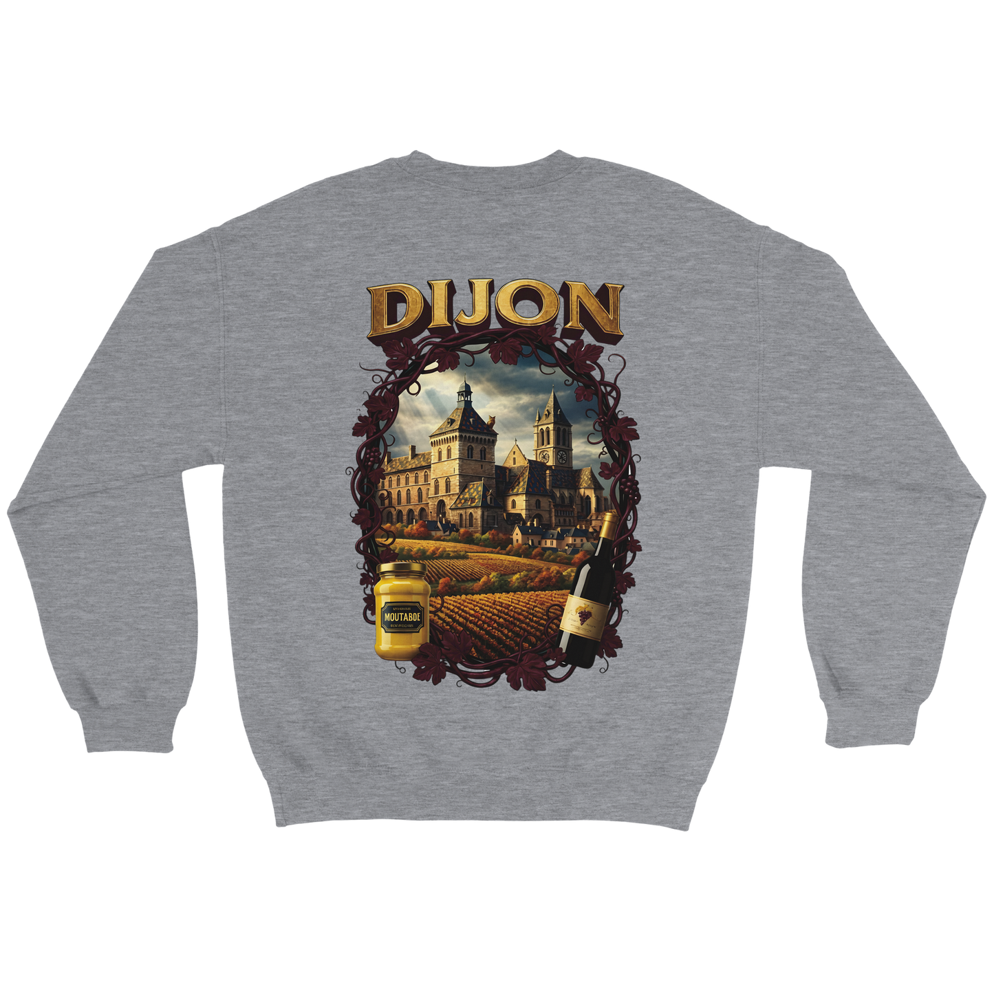 Sweat-shirt Unisexe Dijon – Ville de France – Coupe Classique Confortable