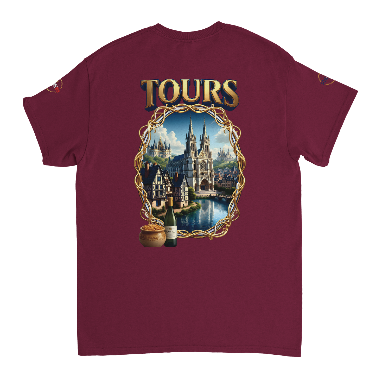 T-shirt Unisexe Tours Ville de France – Coton Épais Premium