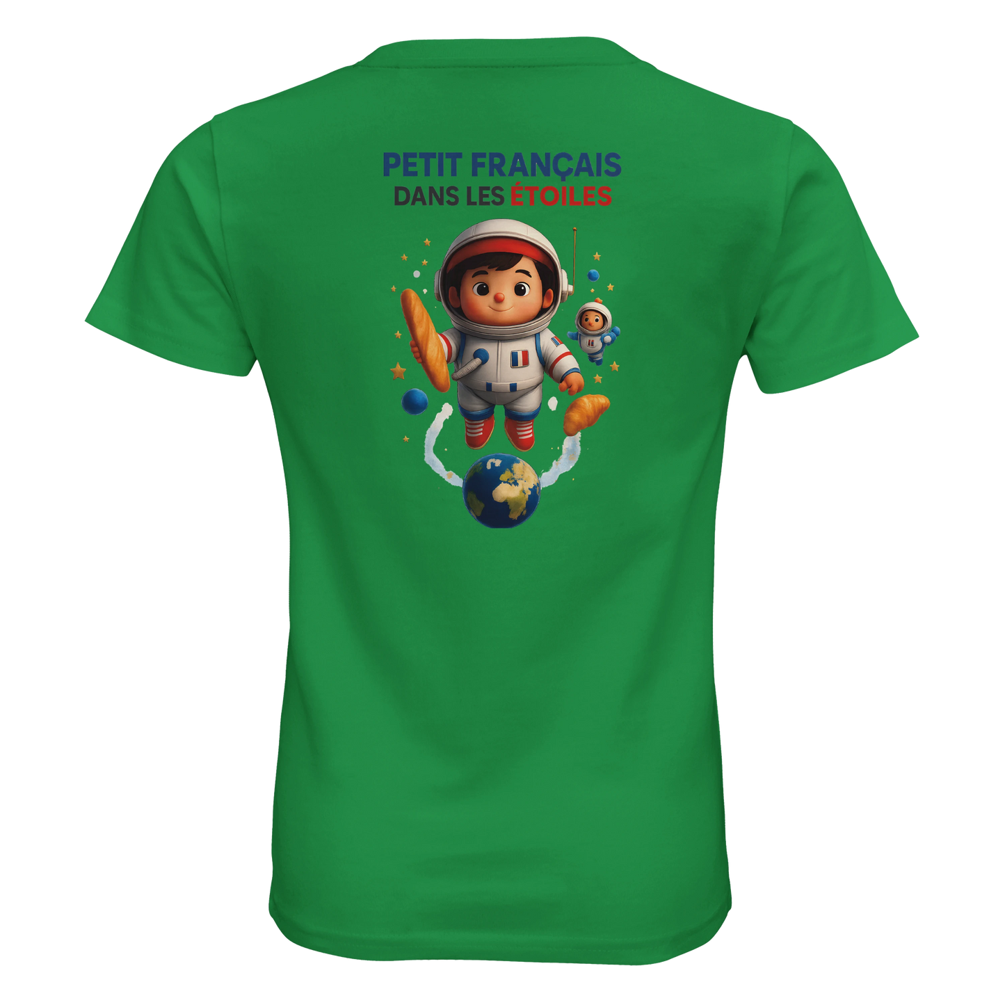 T-shirt garçon Petit Français Dans les Étoiles – 100% Coton Bio