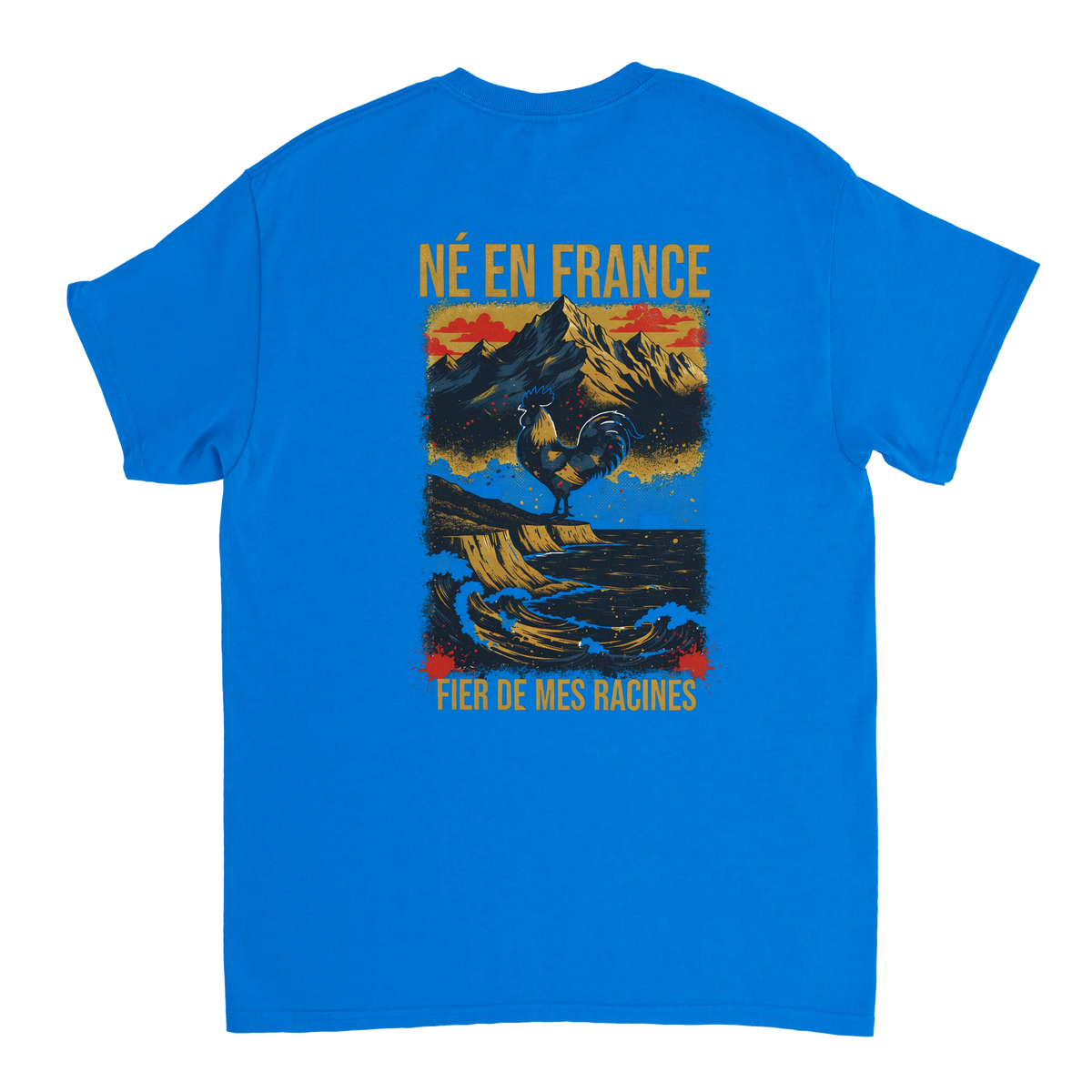 T-Shirt Premium 'Né en France' – Coton Épais à Coupe Classique