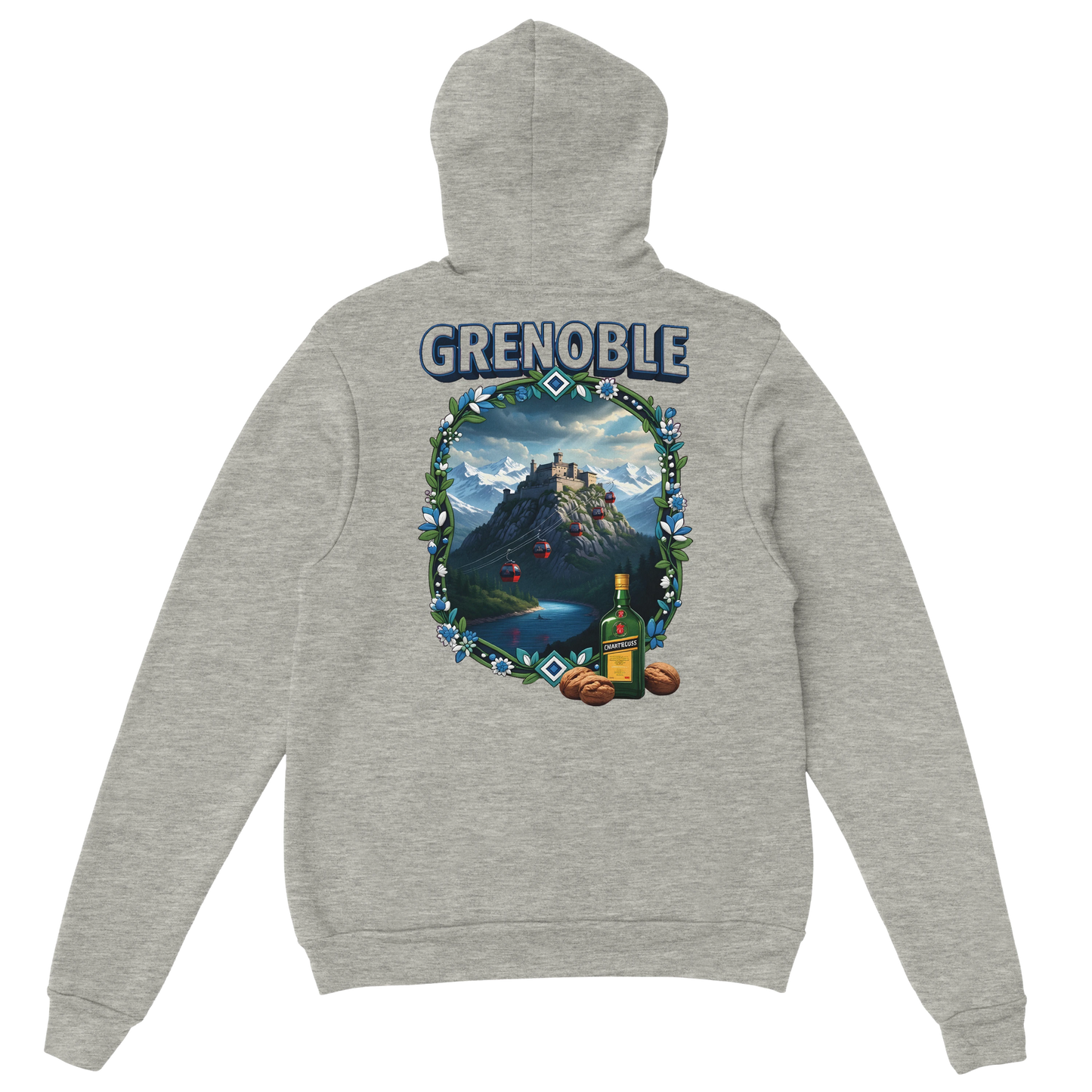 Sweat à capuche Grenoble - Collection Ville de France - Unisexe Premium