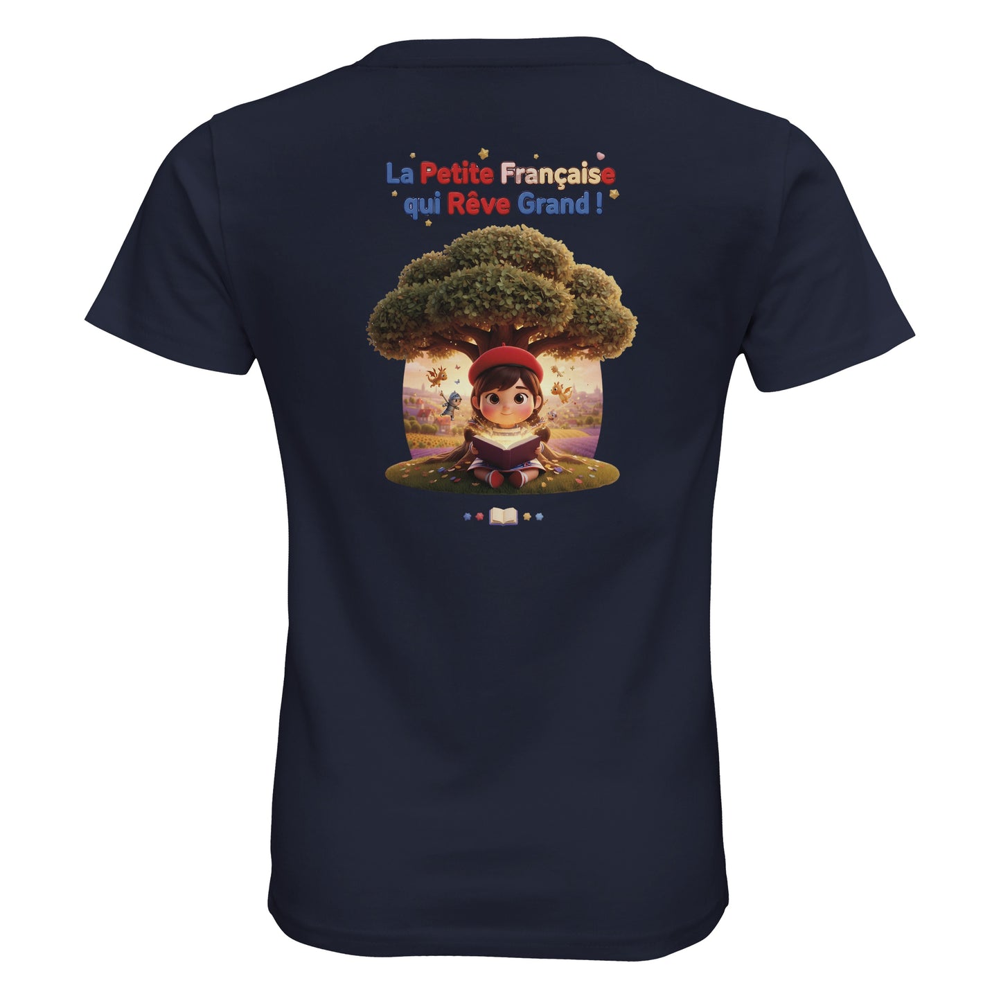 T-Shirt Fille - La Petite Française Qui Rêve Grand - 100% Coton Bio