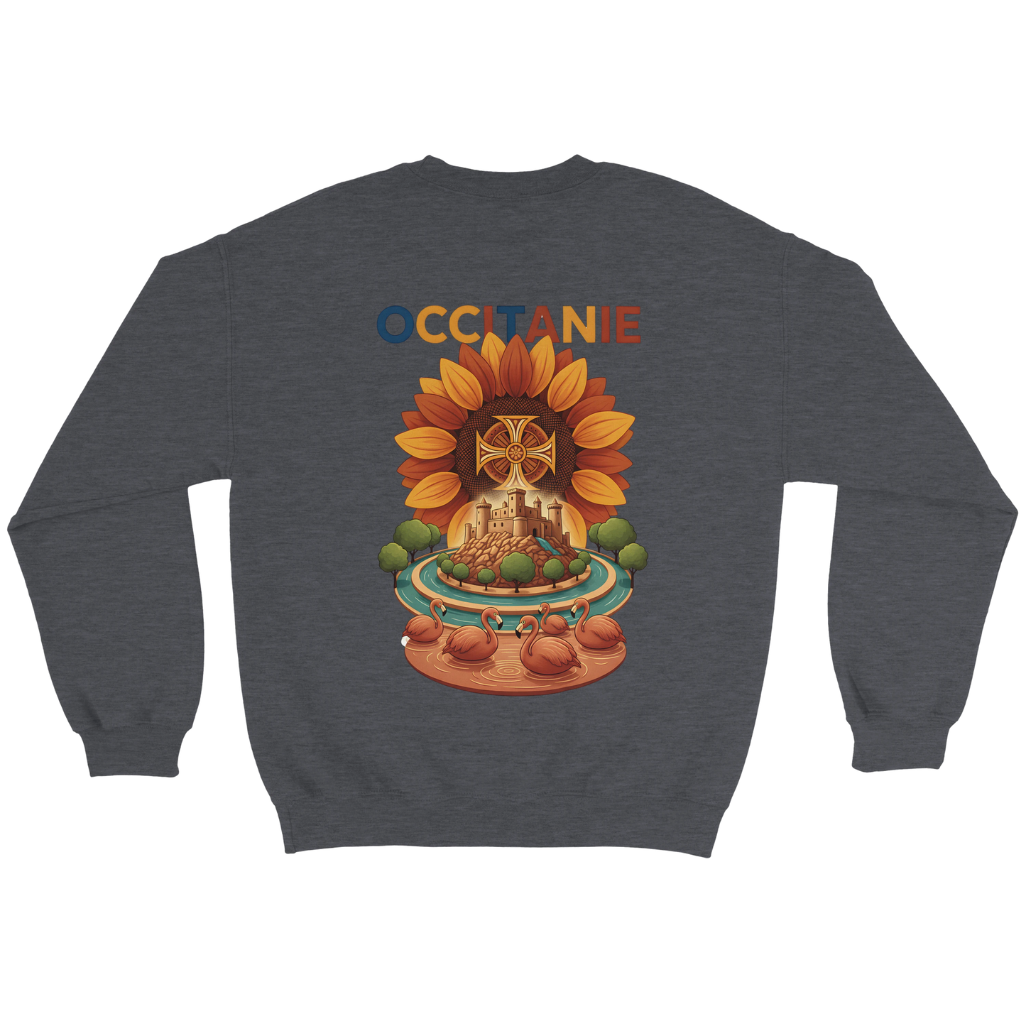 Sweat-shirt Unisexe Occitanie – Sweat Confortable et Résistant