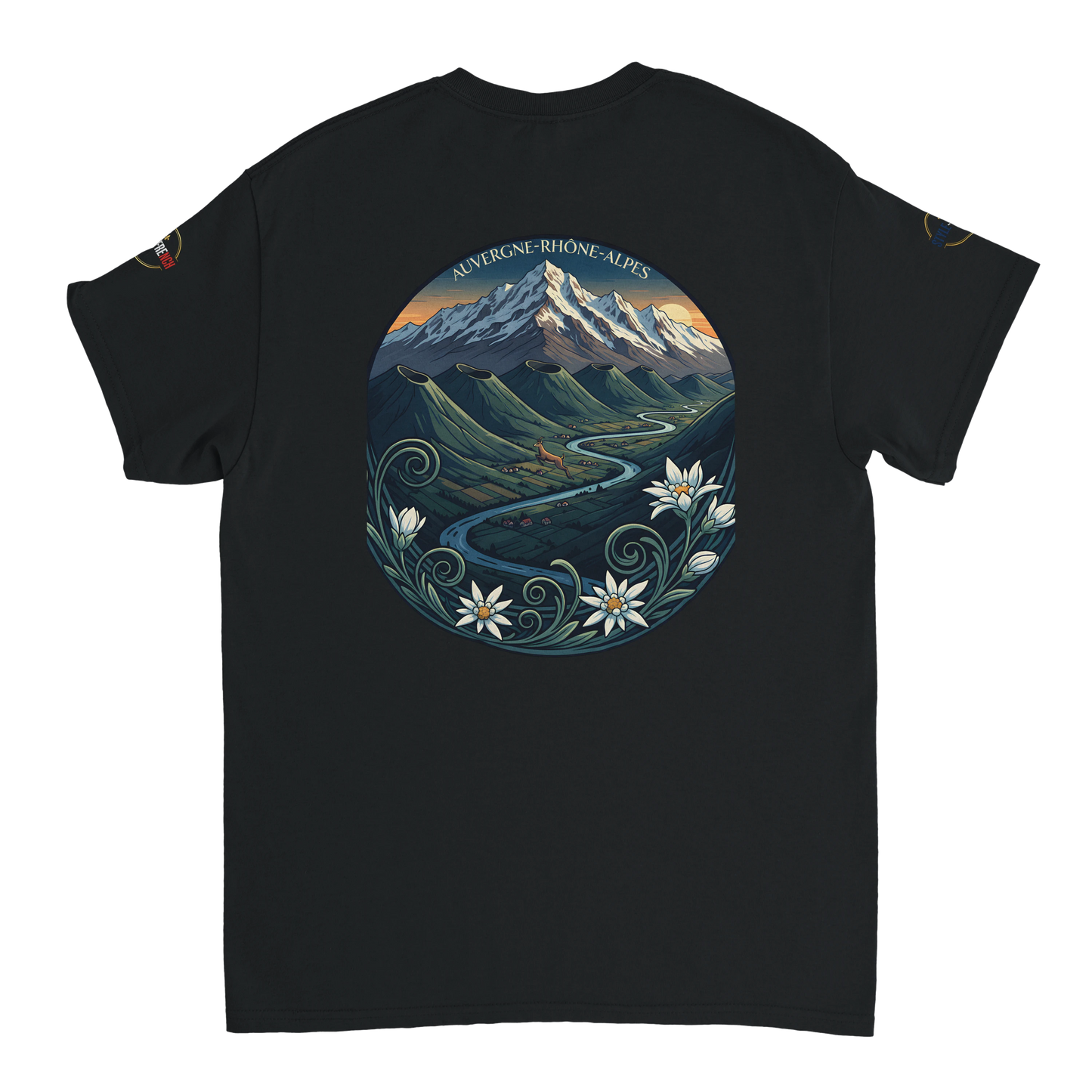 T-Shirt  Auvergne -Rhône -Alpes – Coupe Confortable et Durable