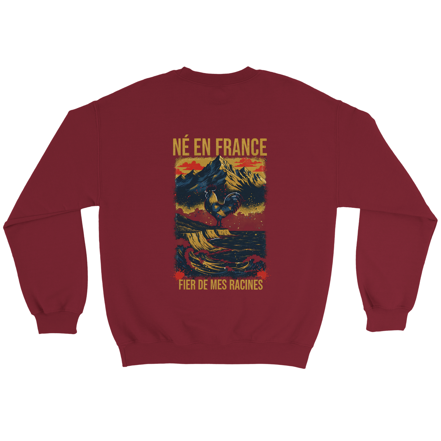 Sweat-shirt Homme « Né en France » – Confort Premium et Design Durable
