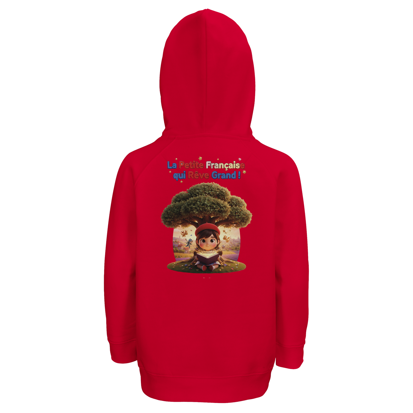 Sweat à capuche fille - La petite française qui rêve grand