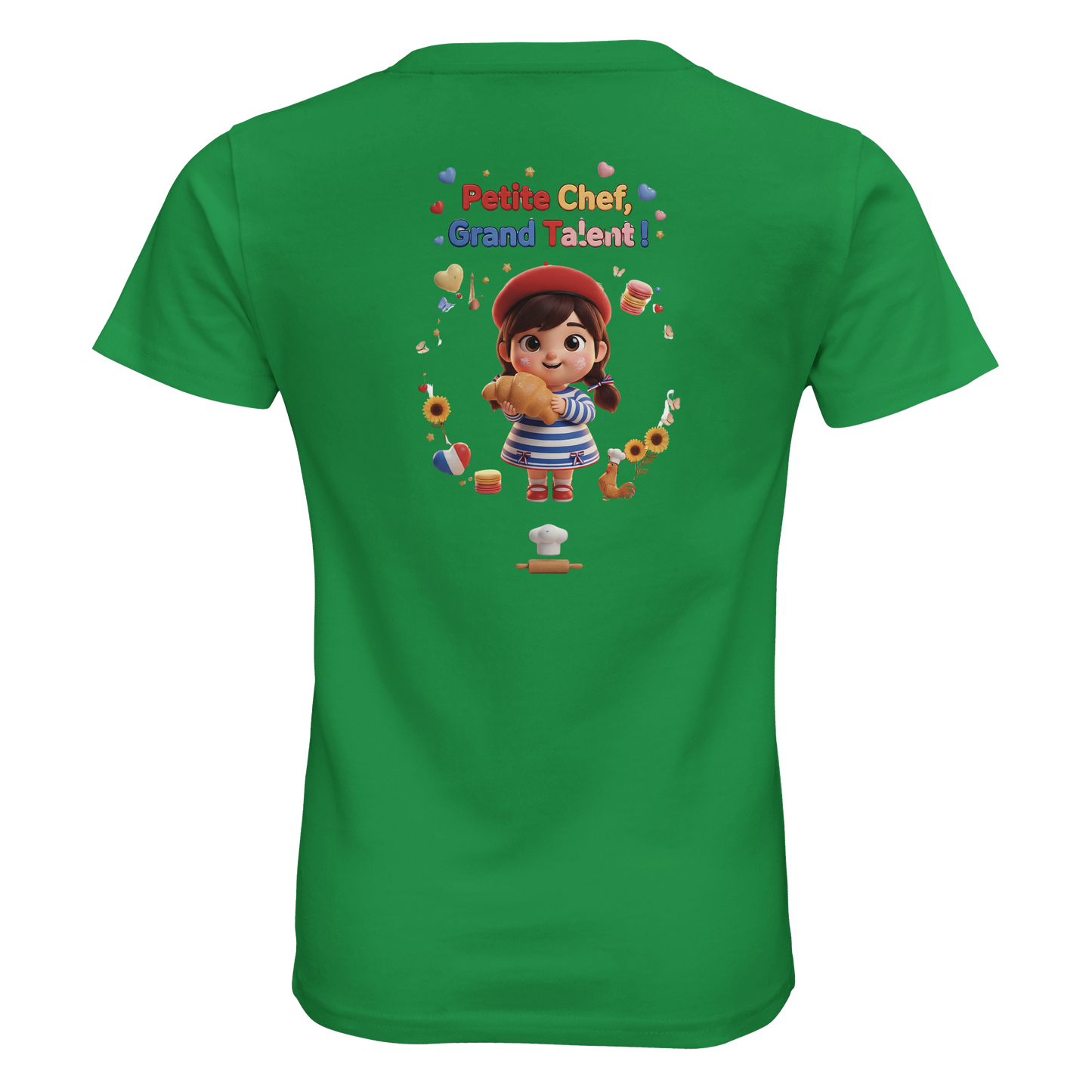 T-Shirt fille 'Petite Chef Grand Talent' – 100% Coton Bio
