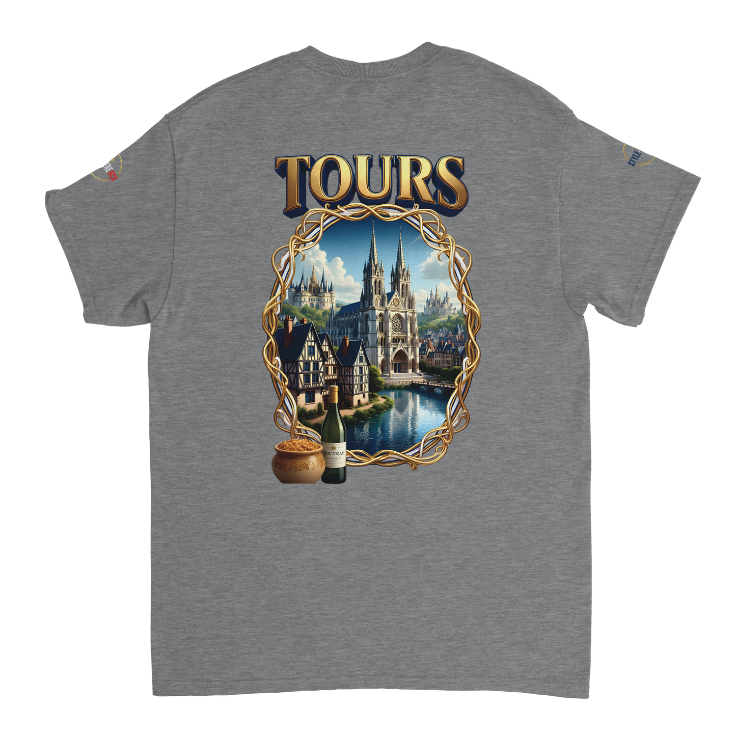 T-shirt Unisexe Tours Ville de France – Coton Épais Premium