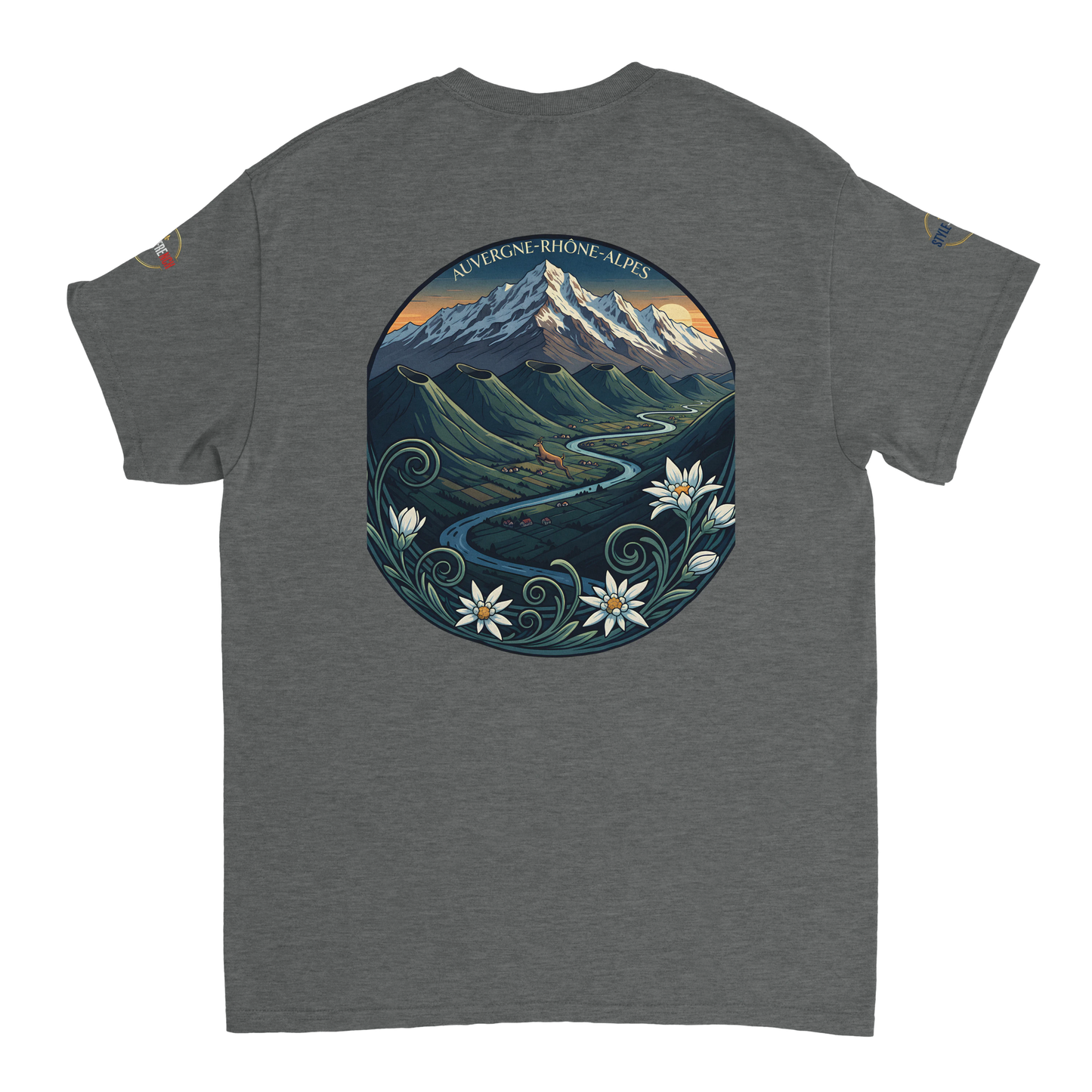 T-Shirt  Auvergne -Rhône -Alpes – Coupe Confortable et Durable