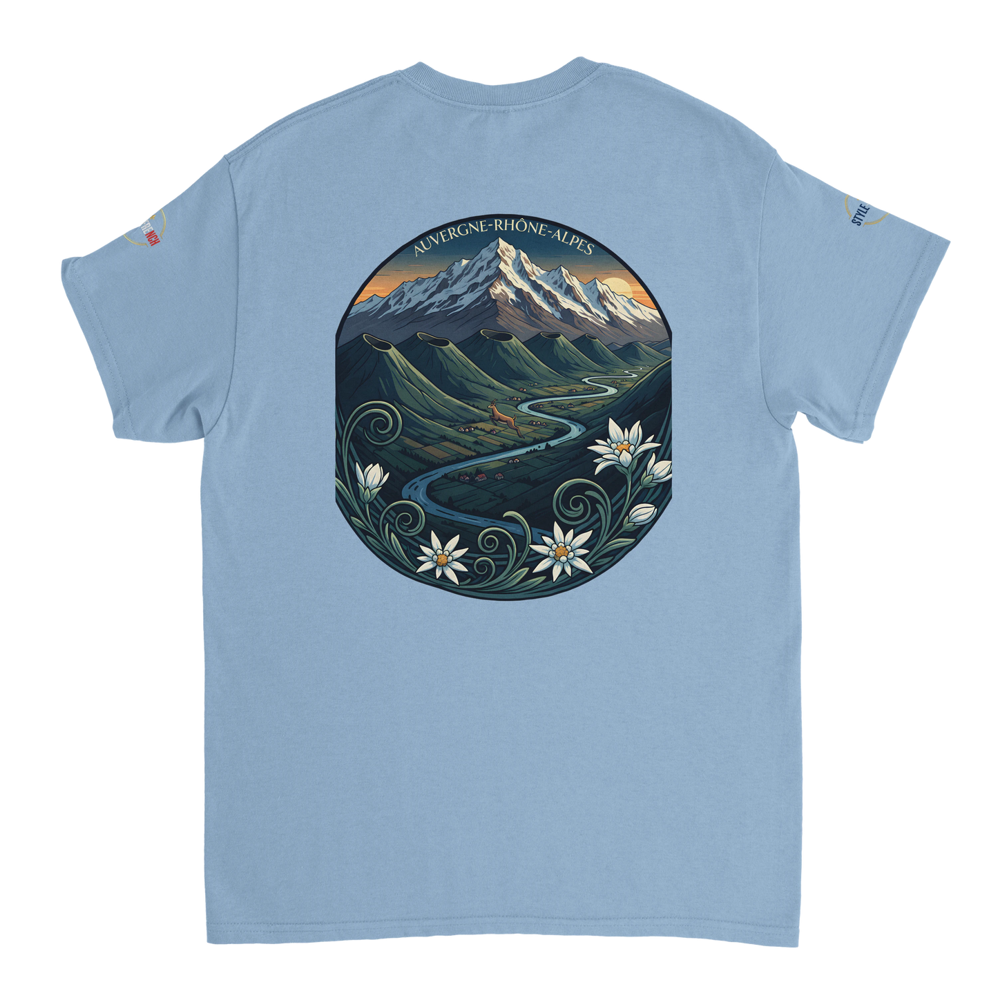T-Shirt  Auvergne -Rhône -Alpes – Coupe Confortable et Durable