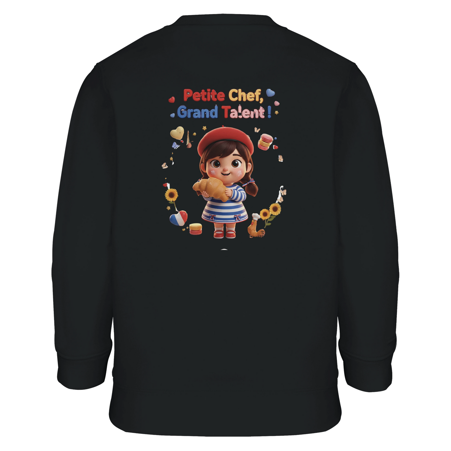 Sweat-shirt fille "Petite Chef, Grand Talent" – Coton Écoresponsable