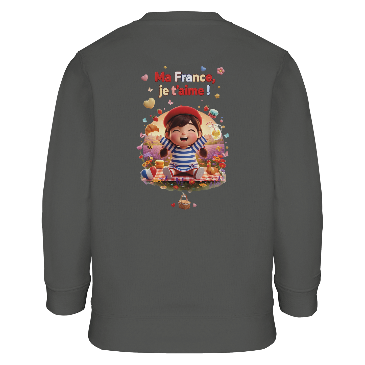 Ma France Je T'aime Sweat-shirt pour Enfant - Coton Bio Confortable