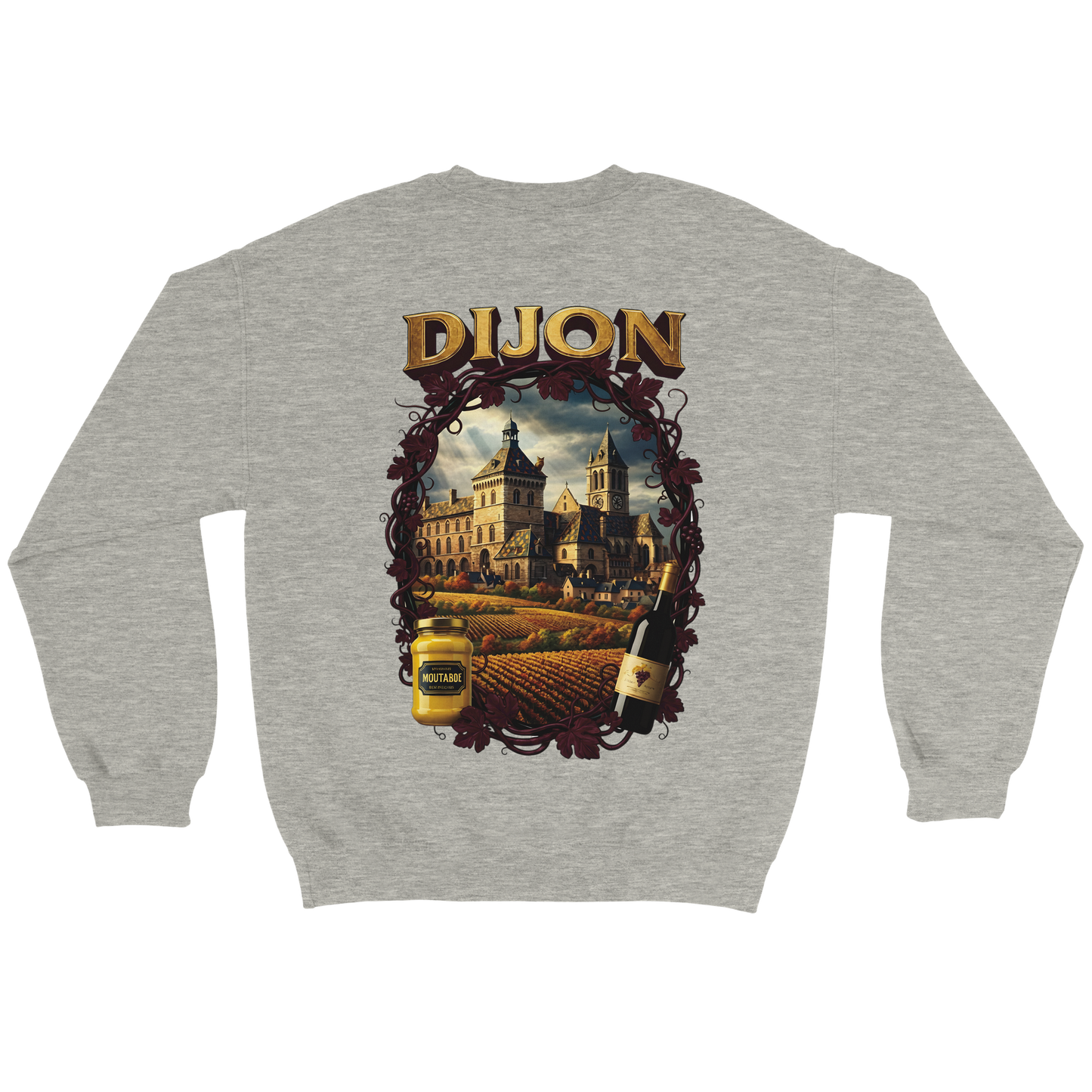 Sweat-shirt Unisexe Dijon – Ville de France – Coupe Classique Confortable