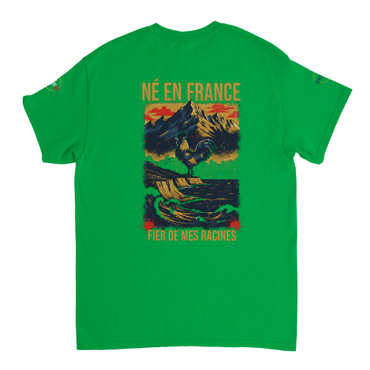 T-Shirt Premium 'Né en France' – Coton Épais à Coupe Classique