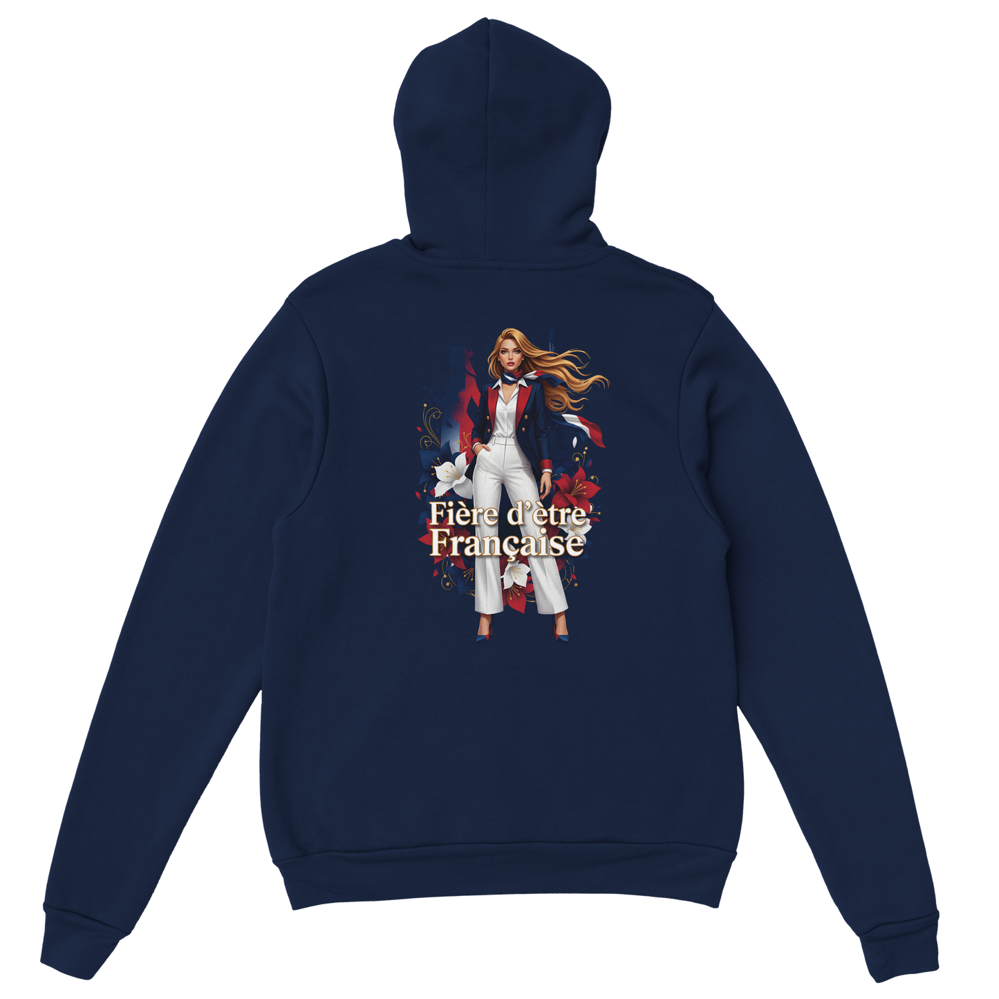 Sweat à Capuche Femme Fière d'être Française - Confort Premium