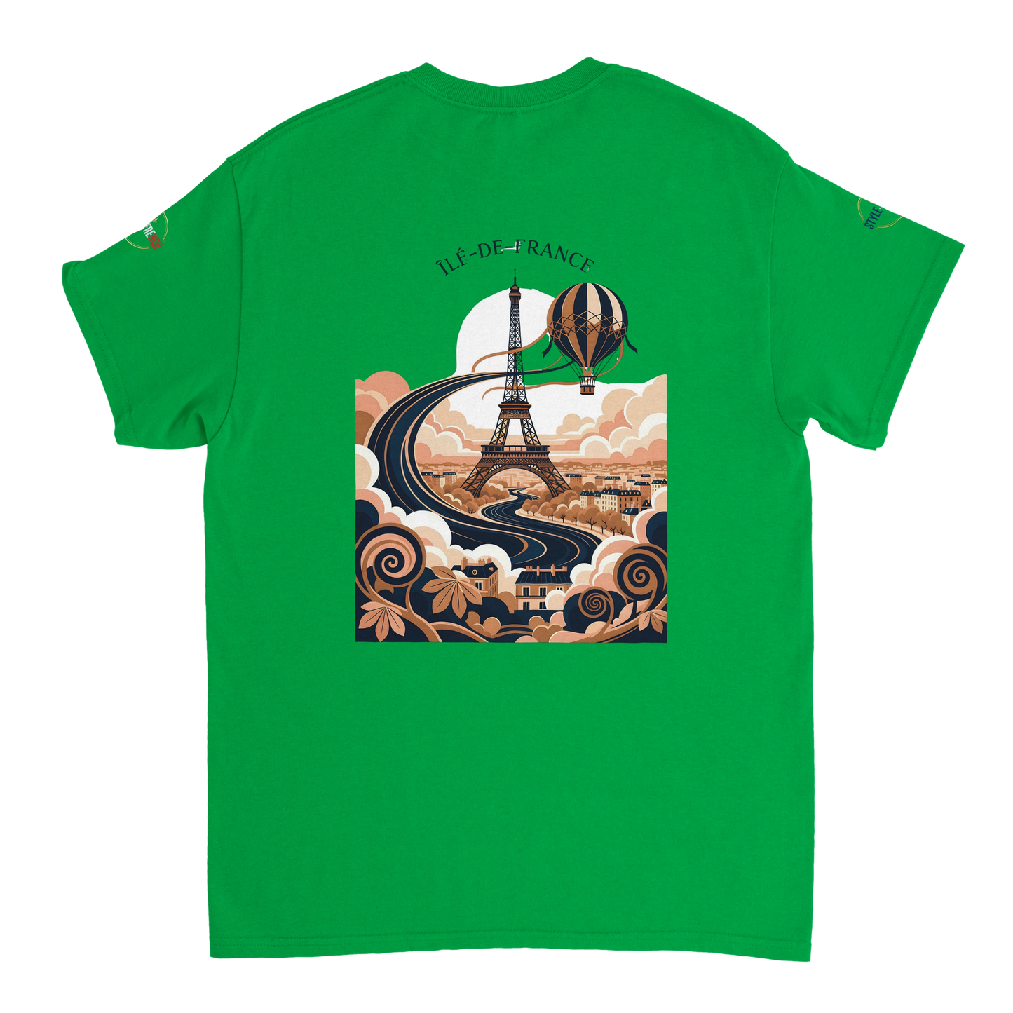 T-shirt Unisexe Île-de-France – Coton Épais à Coupe Classique