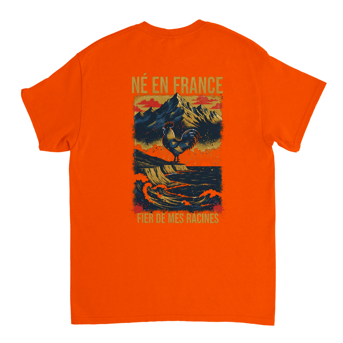 T-Shirt Premium 'Né en France' – Coton Épais à Coupe Classique