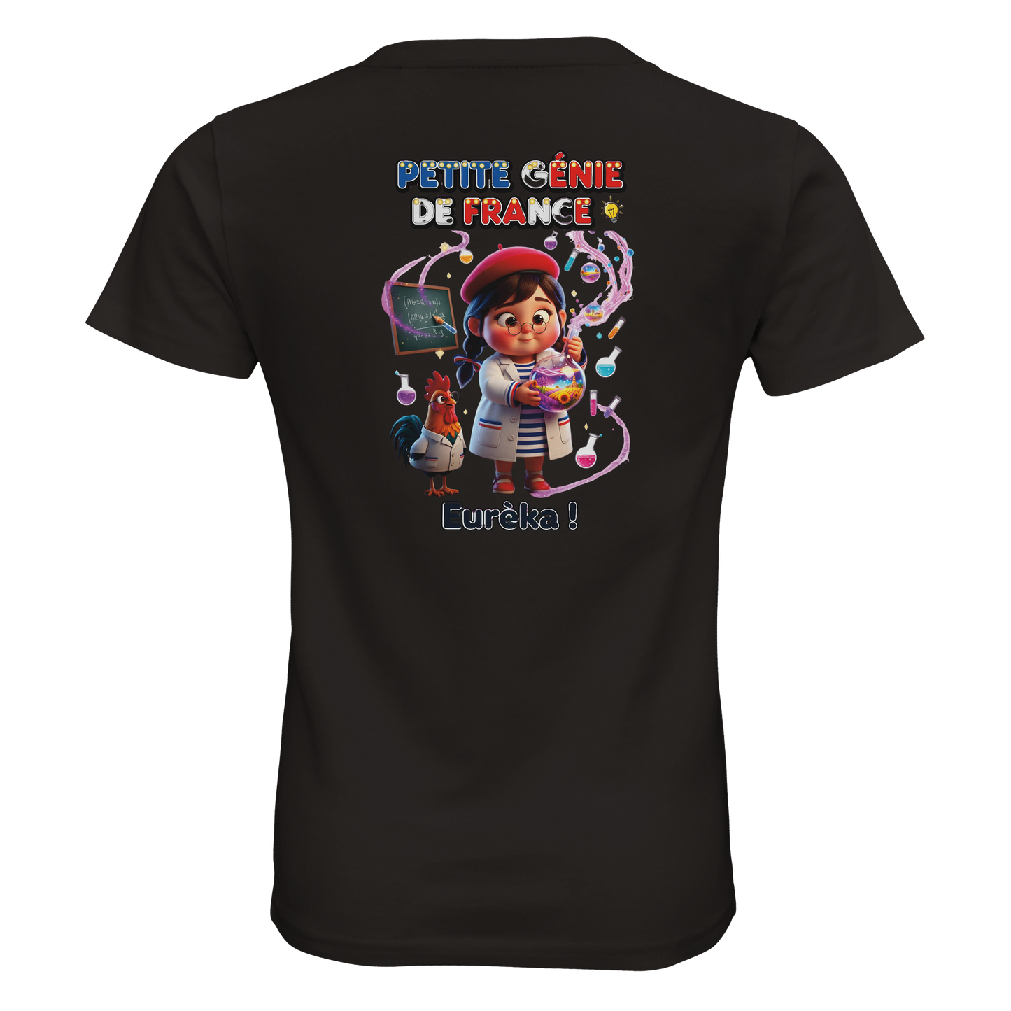T-Shirt Fille "Petite Génie de France" - 100% Coton Bio
