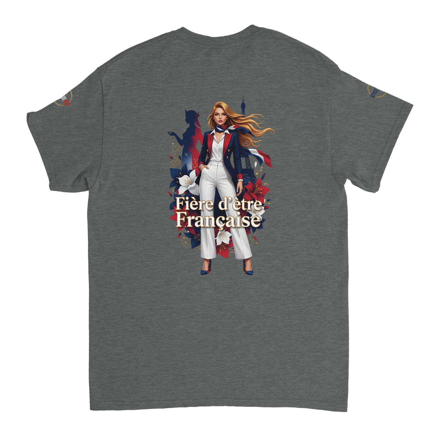 T-Shirt Femme Fière d'Être Française – Coton Premium