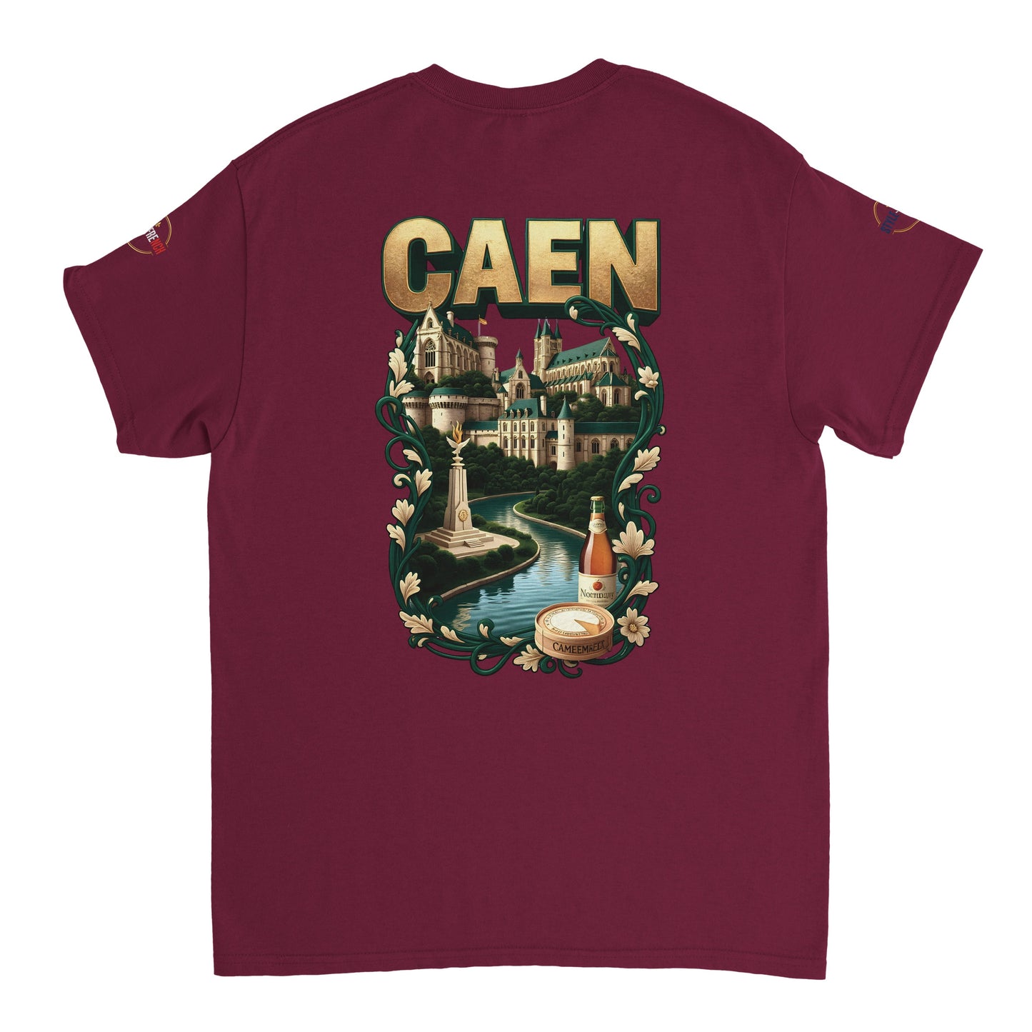 T-shirt Unisexe Caen - Ville de France - Design Classique en Coton