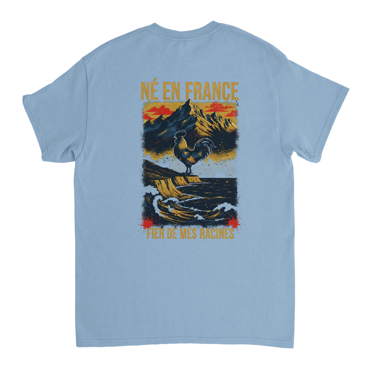 T-Shirt Premium 'Né en France' – Coton Épais à Coupe Classique