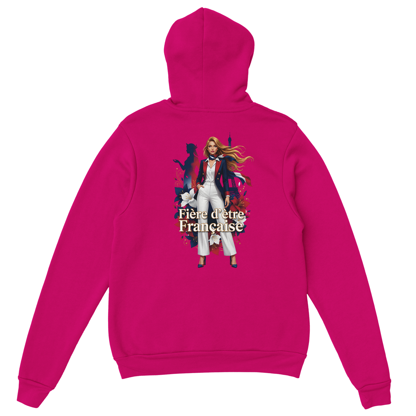 Sweat à Capuche Femme Fière d'être Française - Confort Premium