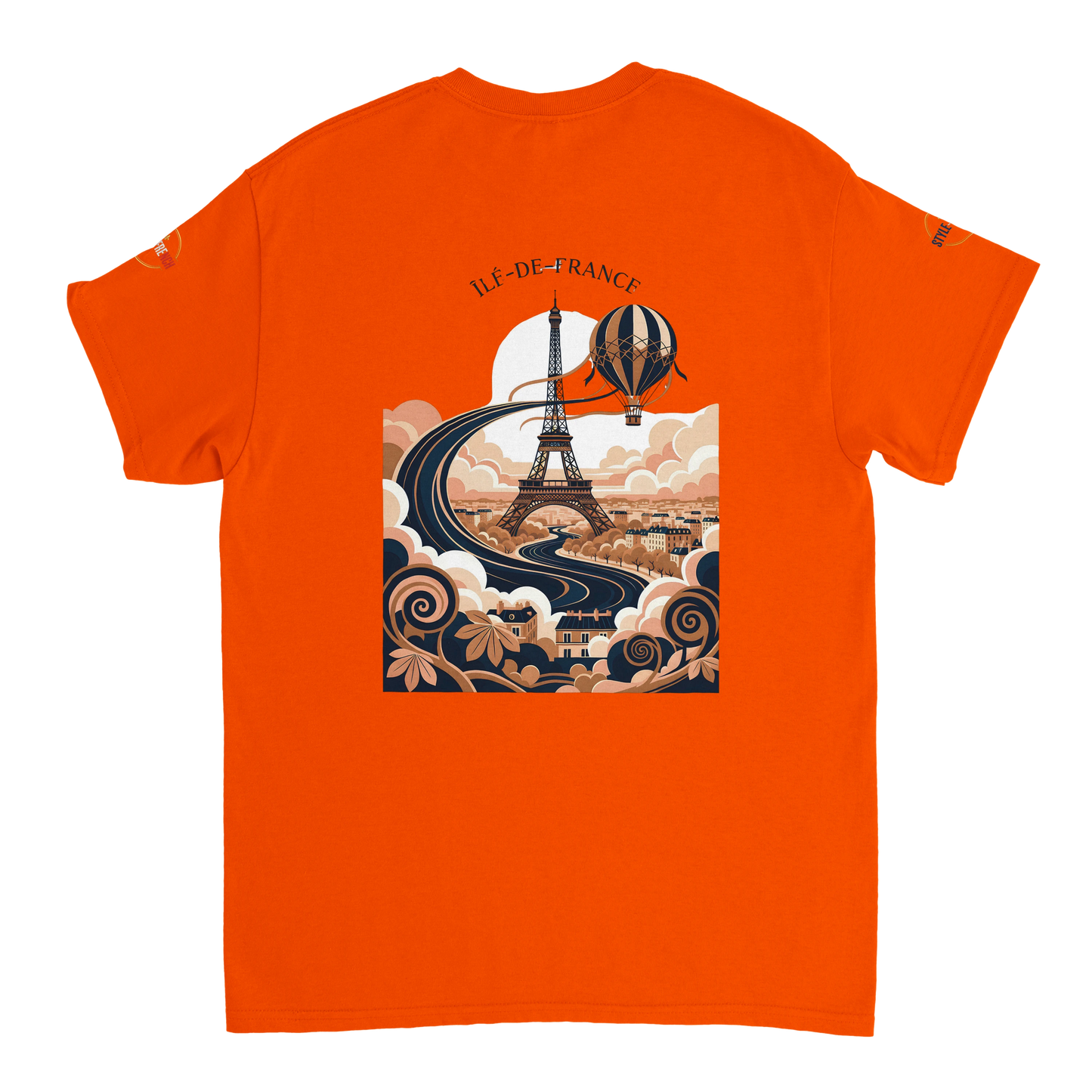 T-shirt Unisexe Île-de-France – Coton Épais à Coupe Classique