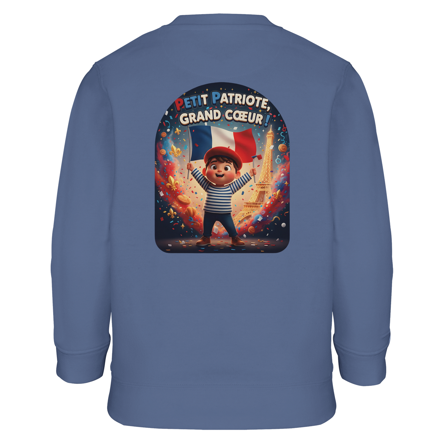 Sweat-shirt Garçon Petit Patriote - Coton Recyclé Confortable
